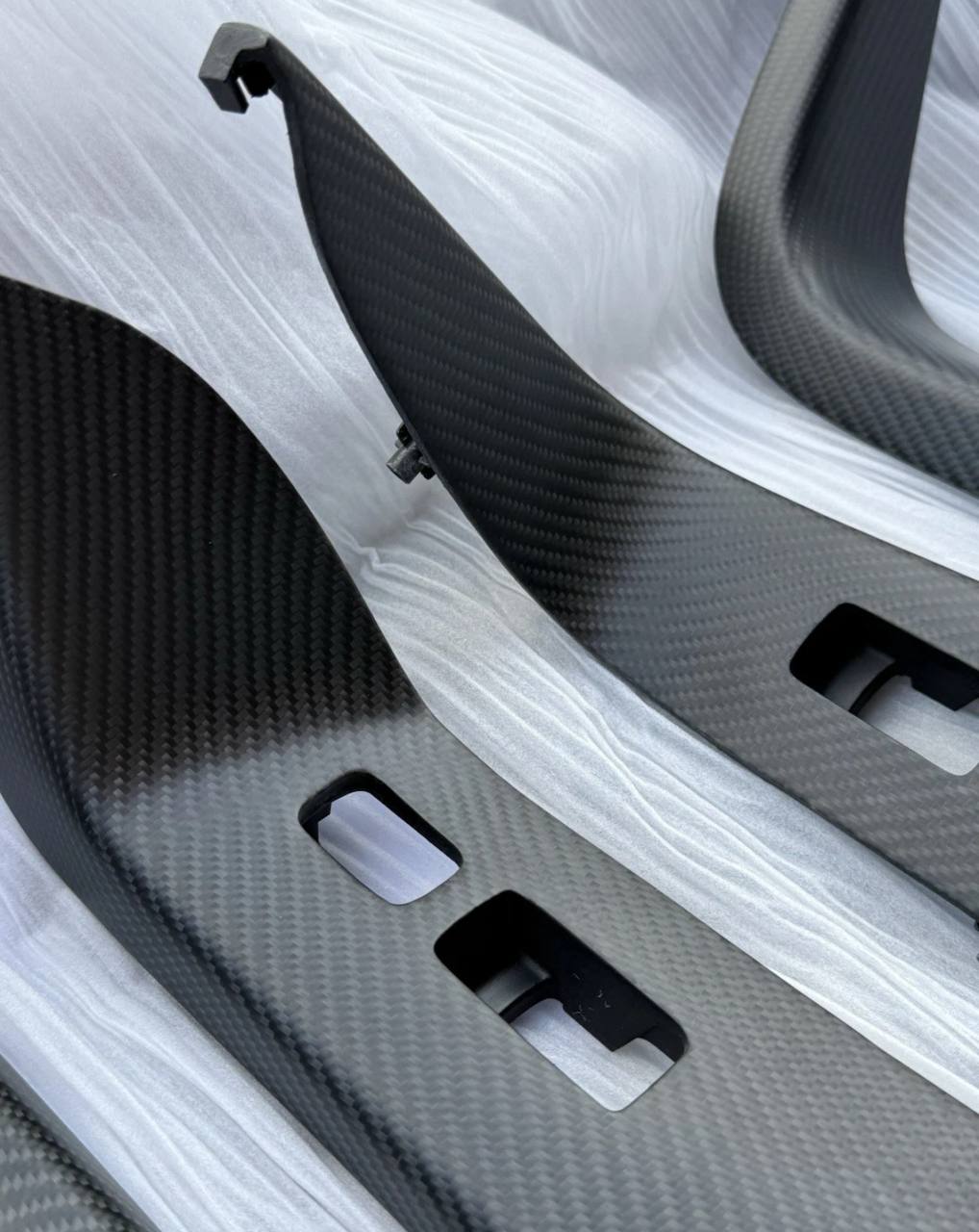 Real MATTE Carbon Fiber Window Switch Trims For Mitsubishi Lancer EVO X MR 08-15 - Image 4