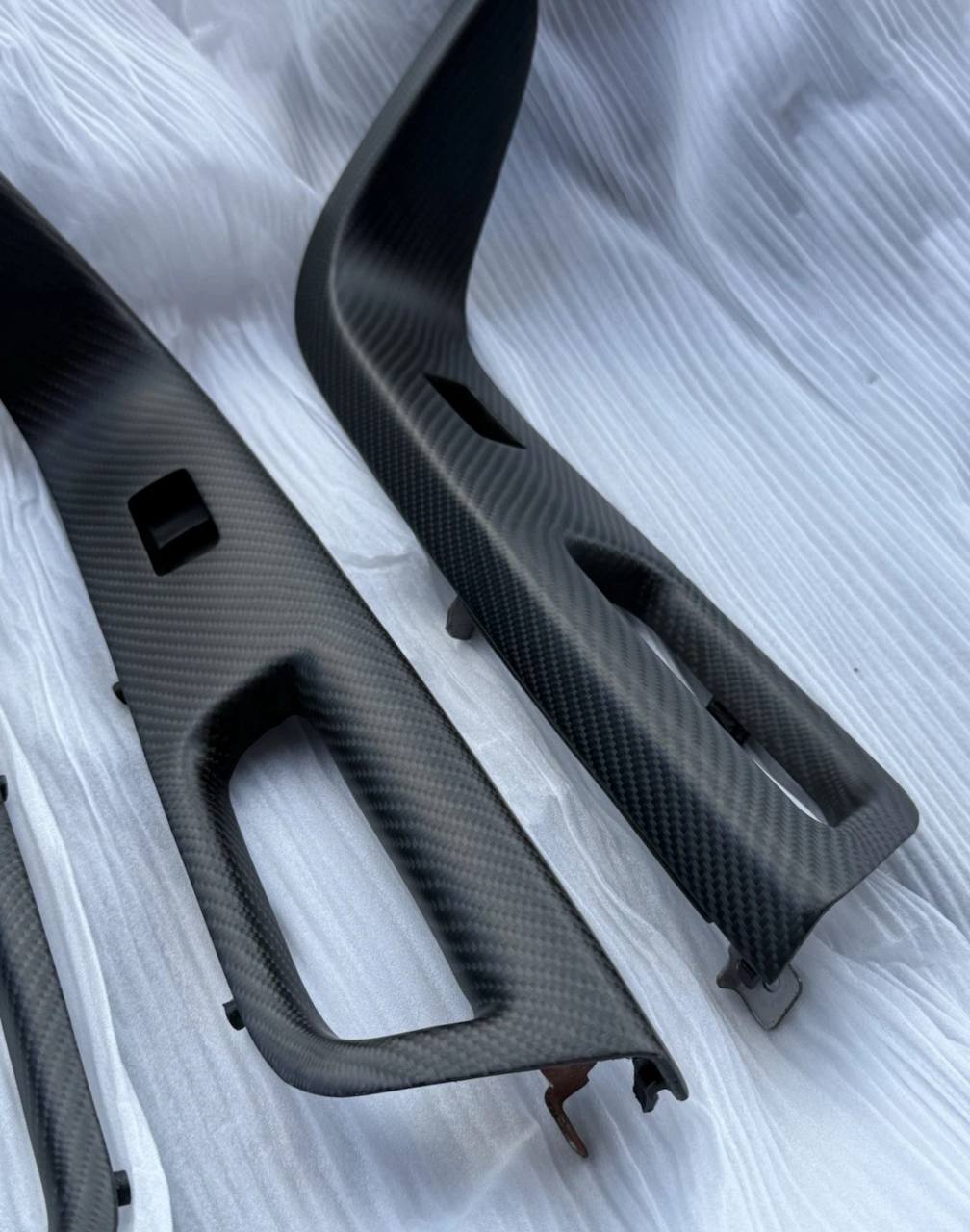 Real MATTE Carbon Fiber Window Switch Trims For Mitsubishi Lancer EVO X MR 08-15 - Image 6