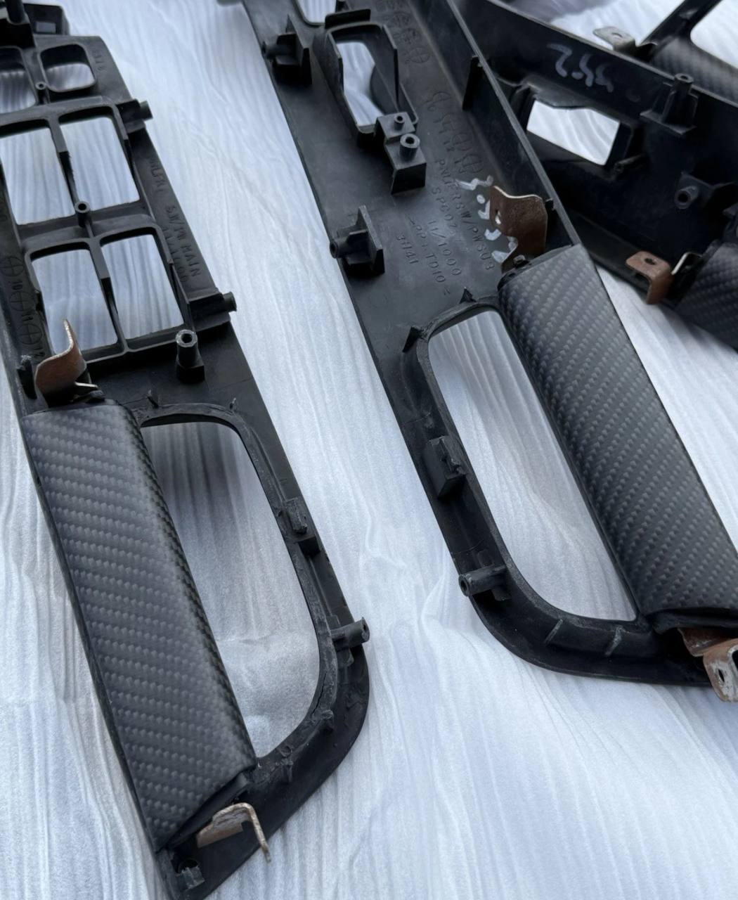 Real MATTE Carbon Fiber Window Switch Trims For Mitsubishi Lancer EVO X MR 08-15 - Image 8
