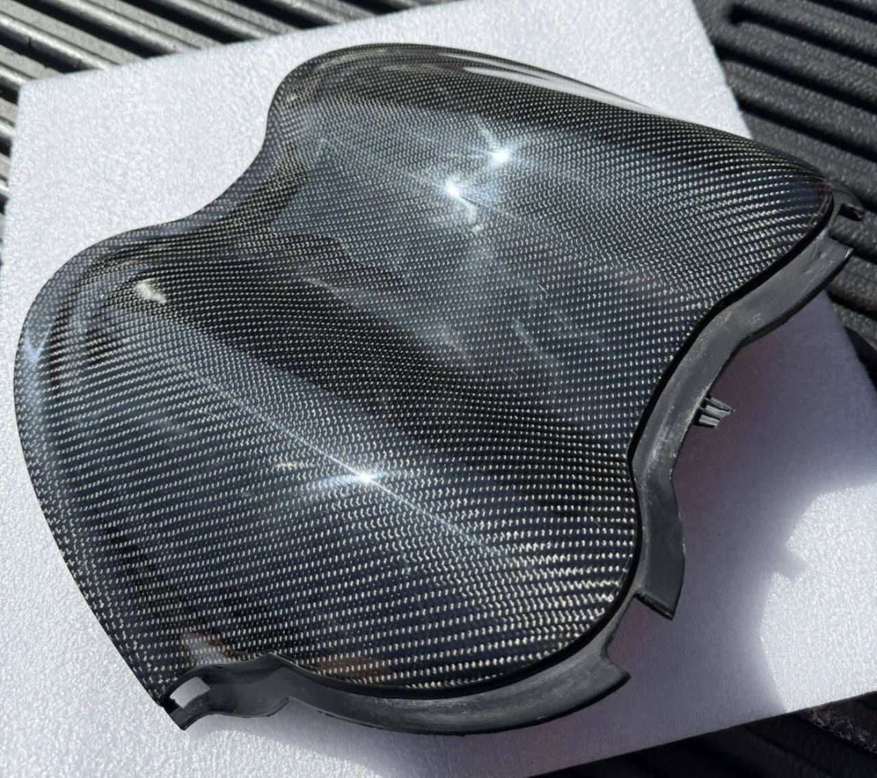 08-15 Mitsubishi Evolution Evo X MR Interior Dash Cluster Cover Carbon Fiber
