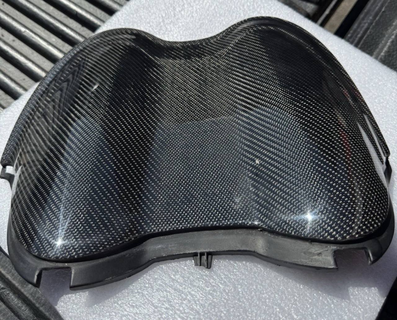 08-15 Mitsubishi Evolution Evo X MR Interior Dash Cluster Cover Carbon Fiber - Image 3