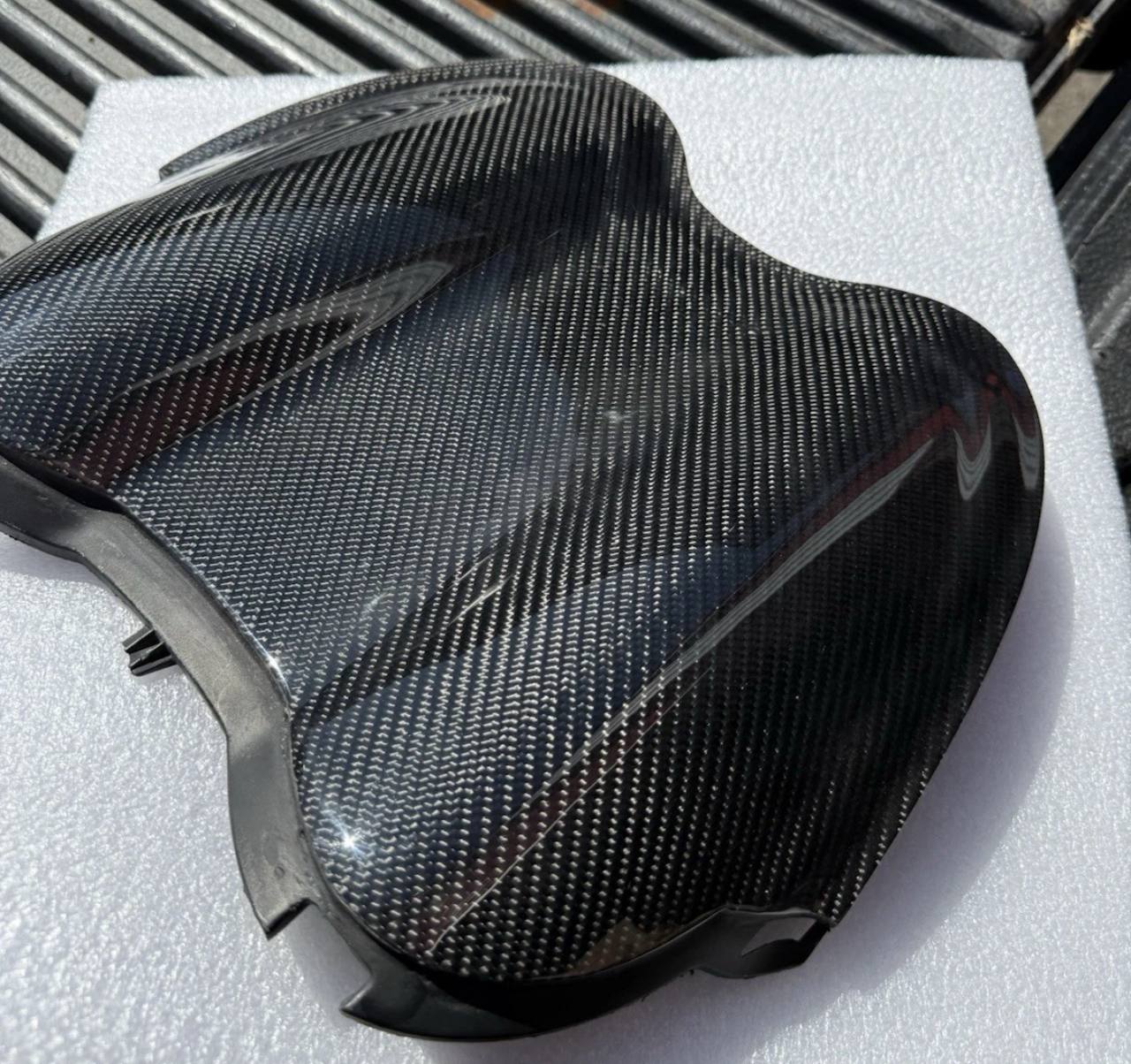 08-15 Mitsubishi Evolution Evo X MR Interior Dash Cluster Cover Carbon Fiber - Image 4