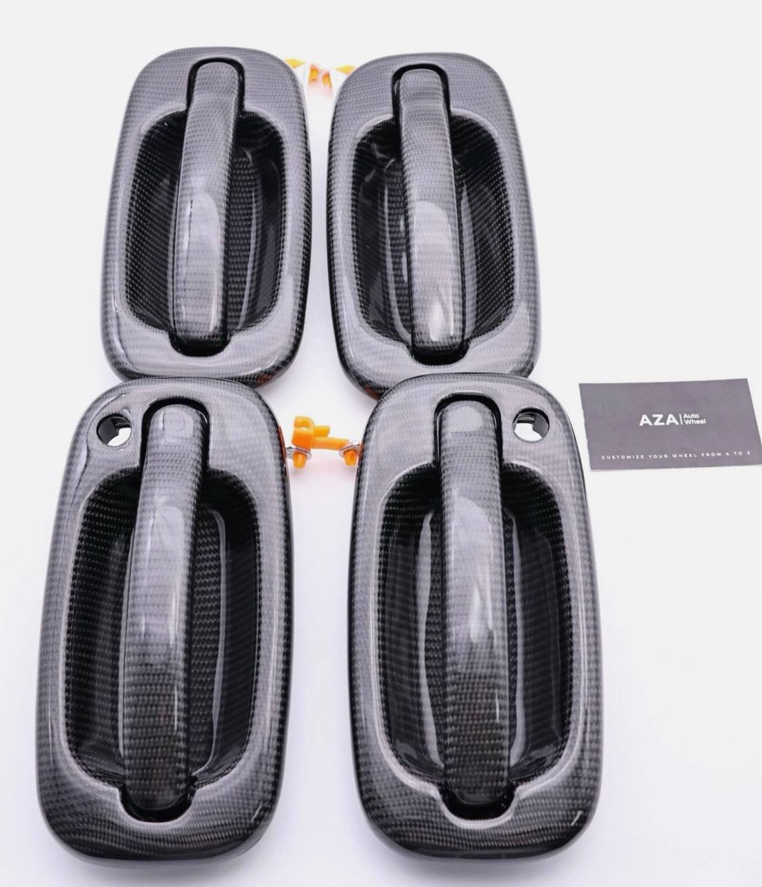 Carbon Door Handle Set Of 4 for 1999-2007 Chevy Silverado Sierra Tahoe Suburban - Image 2