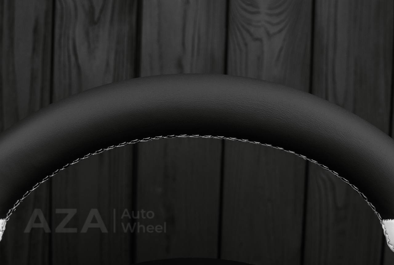 Steering Wheel Tesla Model 3Y Italian Napa/Black White Custom - Image 6