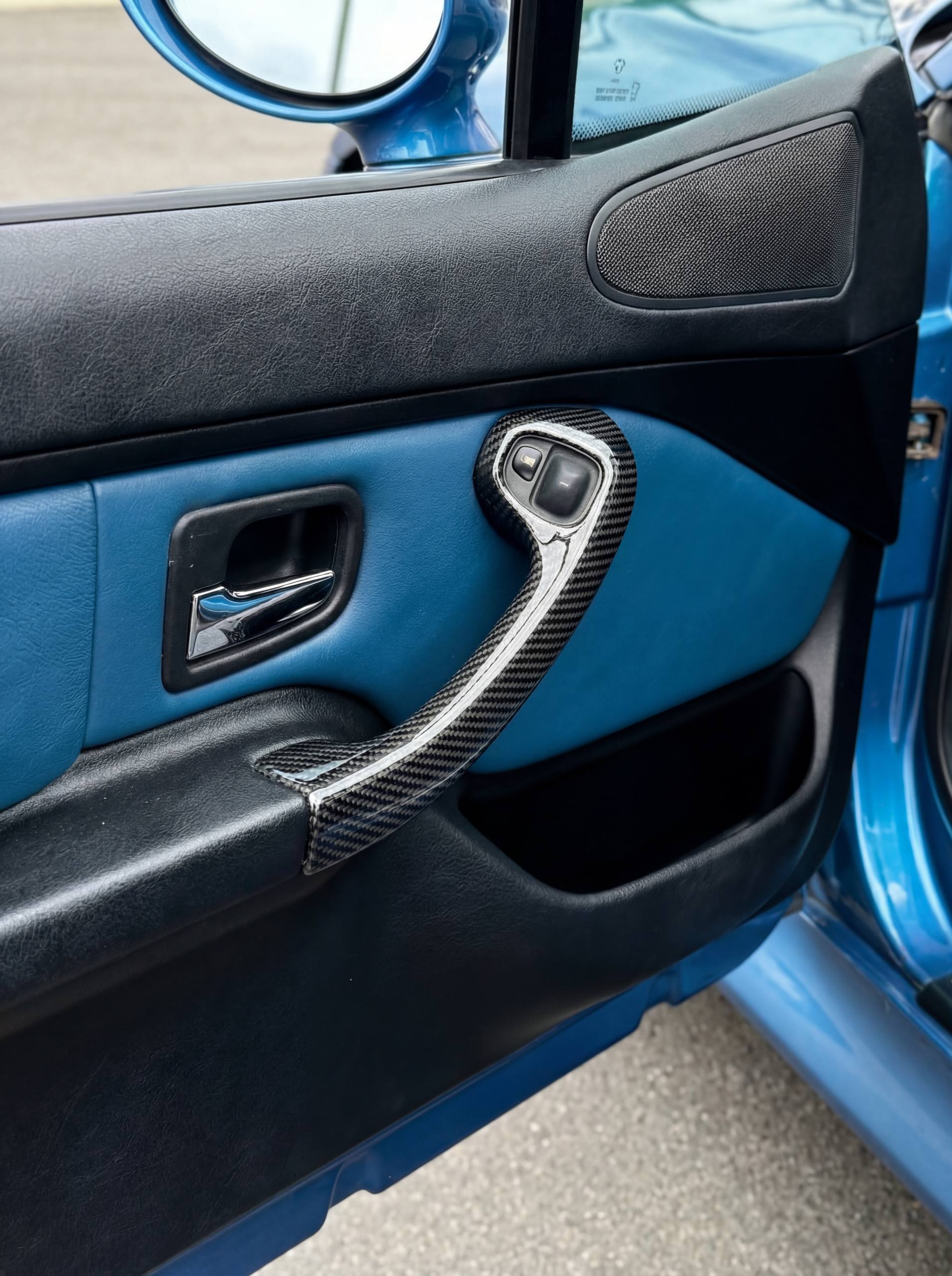 BMW Z3 Z3M Roadster 1996-02 Interior Door Pull Handles Carbon Fiber - Image 5