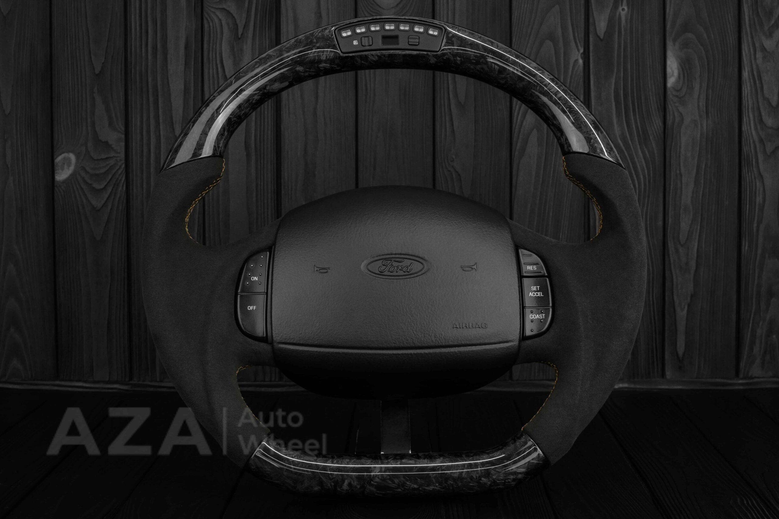 Steering wheel Ford F150/F250/F350 97-2007 Alcantara/Forged Carbon/Rev display