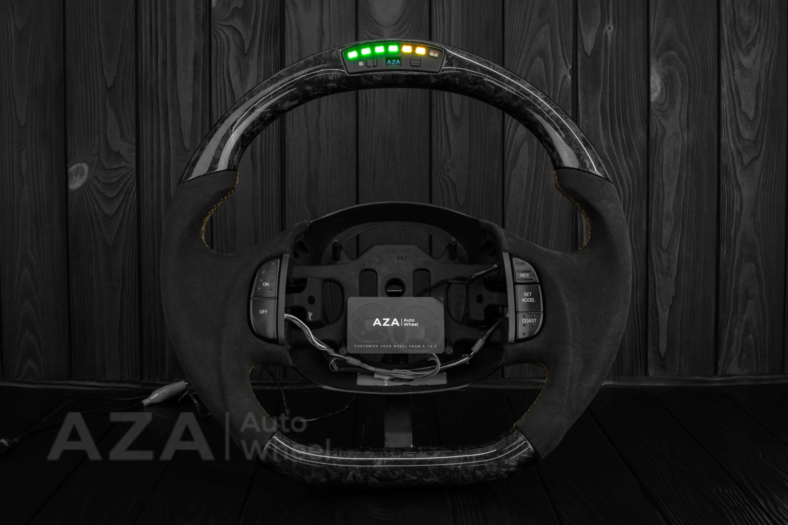 Steering wheel Ford F150/F250/F350 97-2007 Alcantara/Forged Carbon/Rev display - Image 18