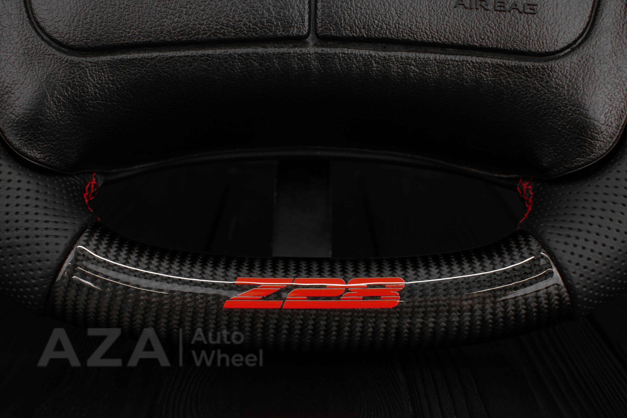 Steering wheel Camaro Z28 1993-2002 Carbon Fiber/Perforated leather/Red Accents - Image 11