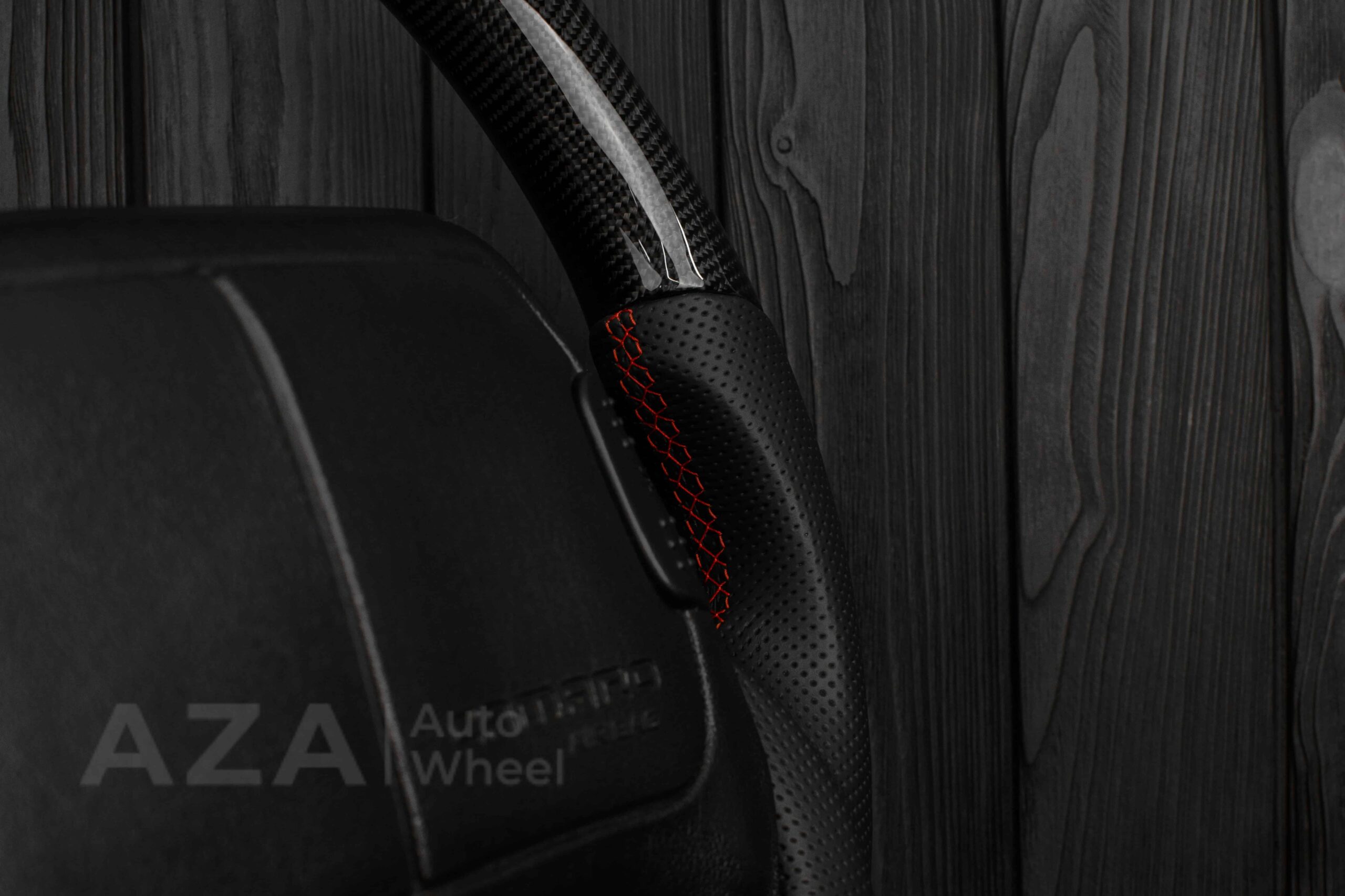 Steering wheel Camaro Z28 1993-2002 Carbon Fiber/Perforated leather/Red Accents - Image 12