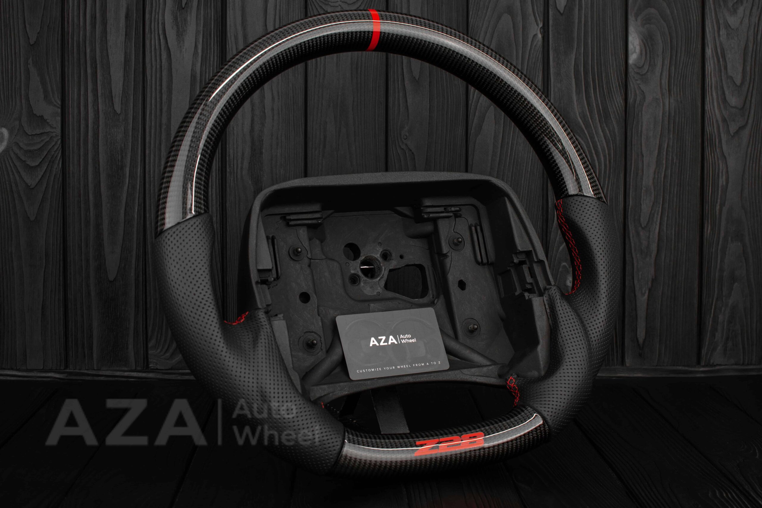 Steering wheel Camaro Z28 1993-2002 Carbon Fiber/Perforated leather/Red Accents - Image 16