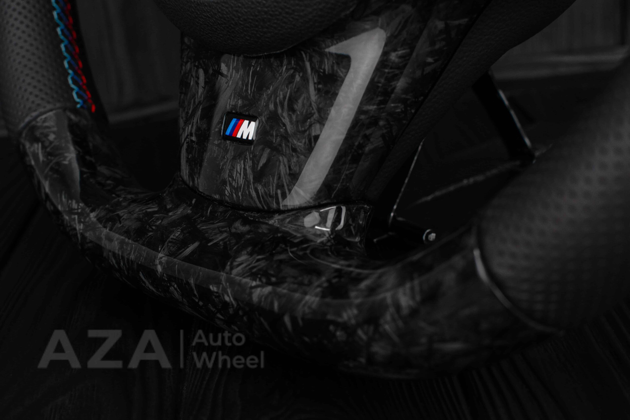 Steering wheel BMW E6X Forged carbon fiber/Perforated leather - Image 14