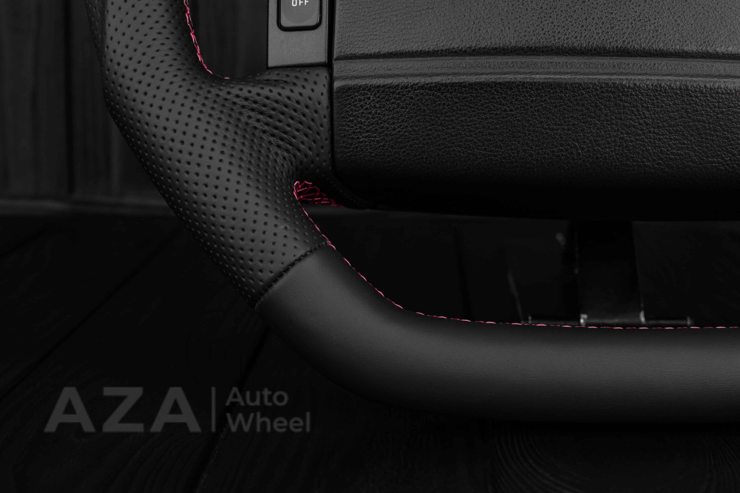 Steering Wheel Fox Body Ford Mustang GT Cobra SVT Saleen Roush Napa/Perforated leather/Pink (Cancer Awareness) - Image 9