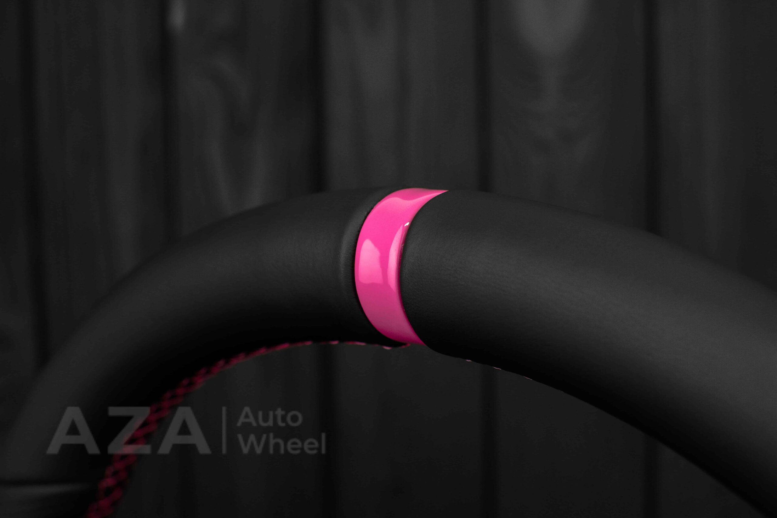 Steering Wheel Fox Body Ford Mustang GT Cobra SVT Saleen Roush Napa/Perforated leather/Pink (Cancer Awareness) - Image 12