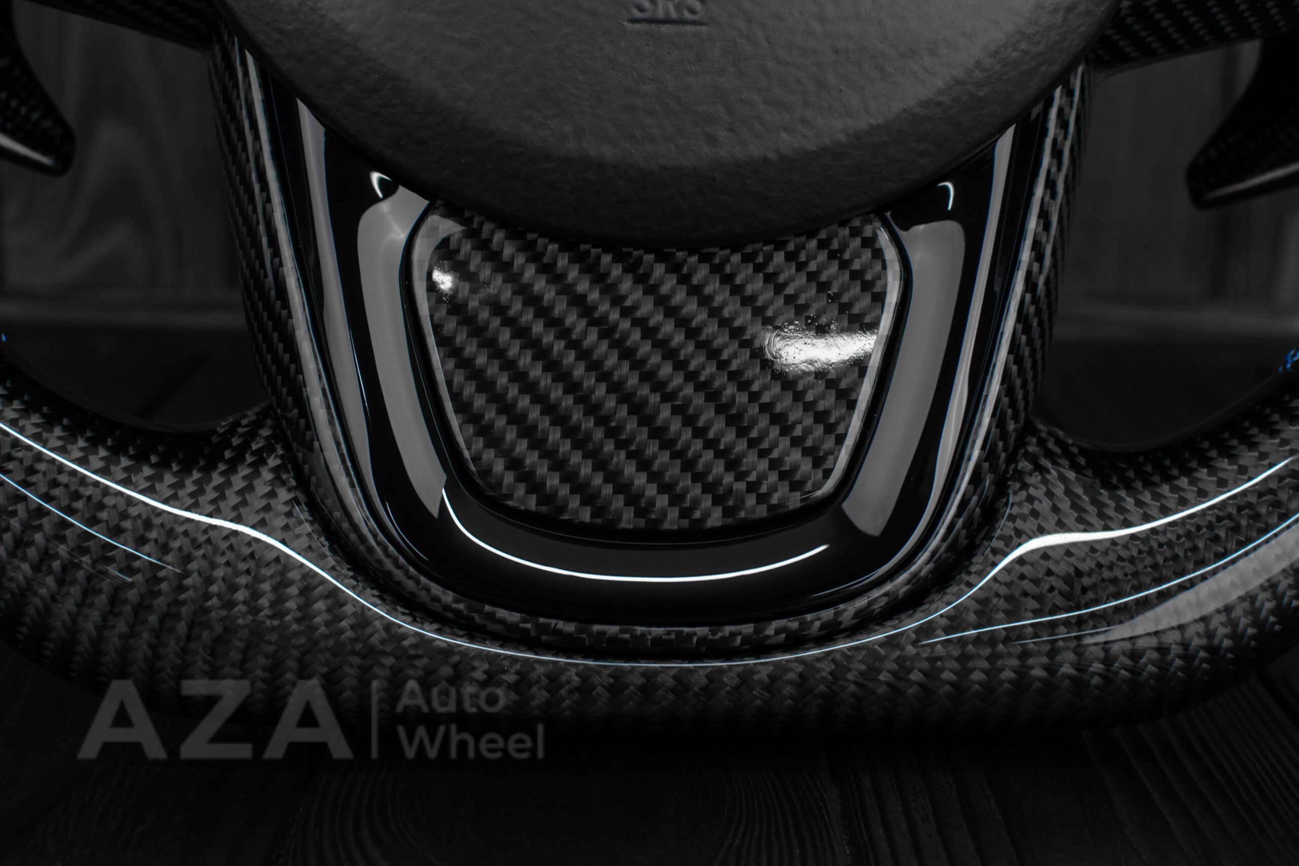 Steering wheel 2020+ TOYOTA SUPRA A90/A91+ Carbon fiber/Perforated leather/Blue stripe - Image 12