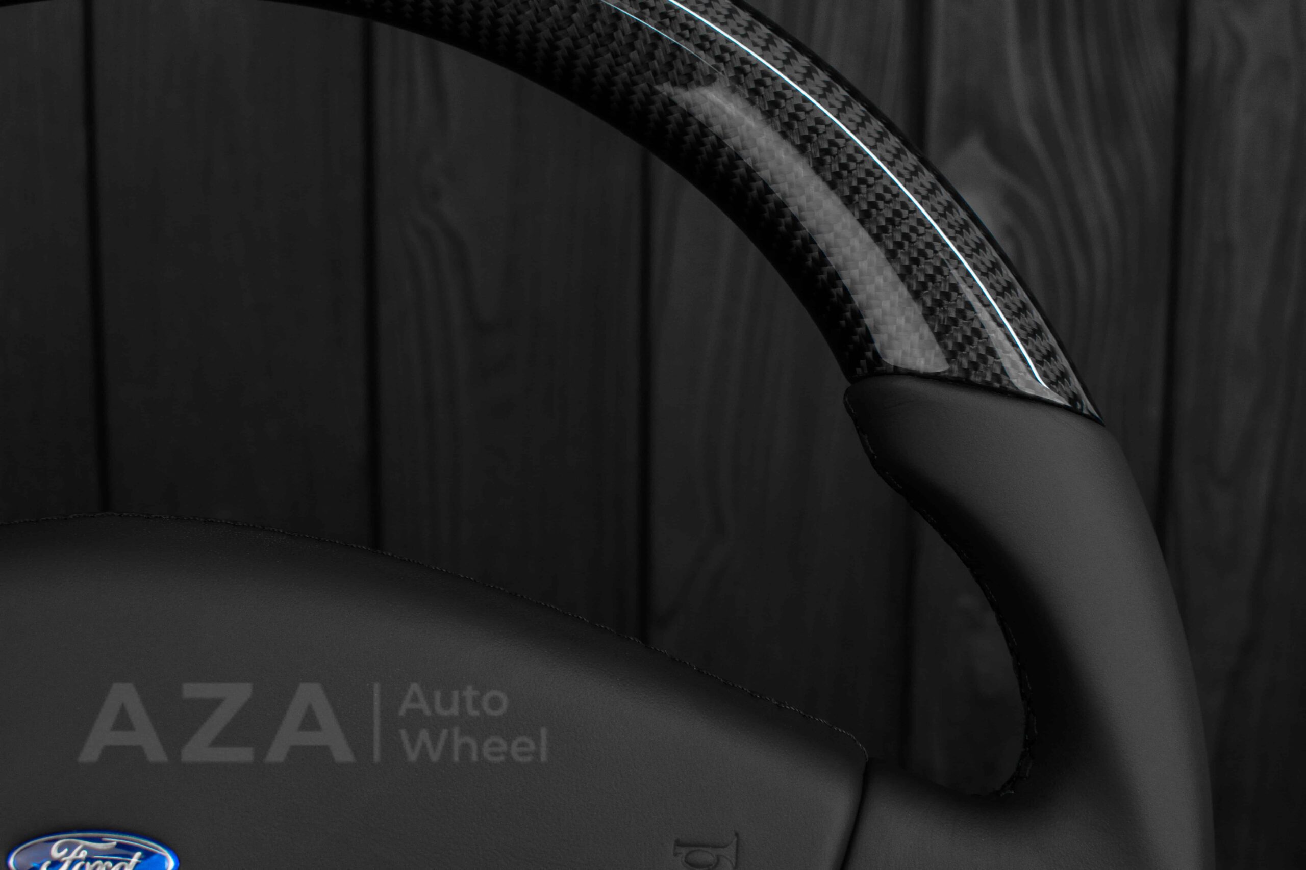 Steering wheel Ford Mustang Fox body SVO Carbon fiber/Italian leather/Flat bottom ($300 will be refunded after you send in your old wheel+horn pad afterwards) - Image 9