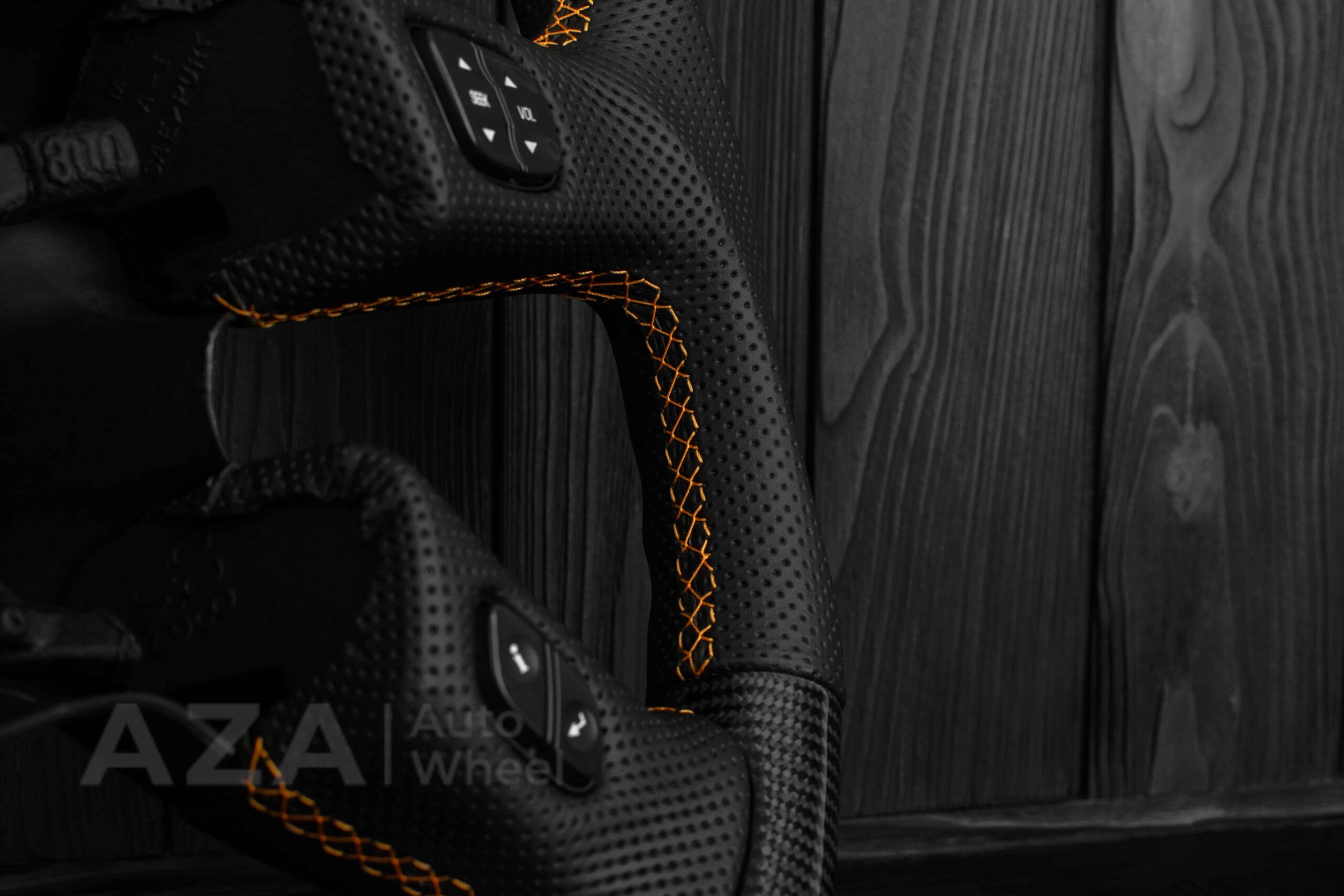 Steering wheel GM, Silverado, Sierra, Yukon, H2, Trailblazer 2003+ Carbon fiber/Napa/ Orange Accents - Image 17
