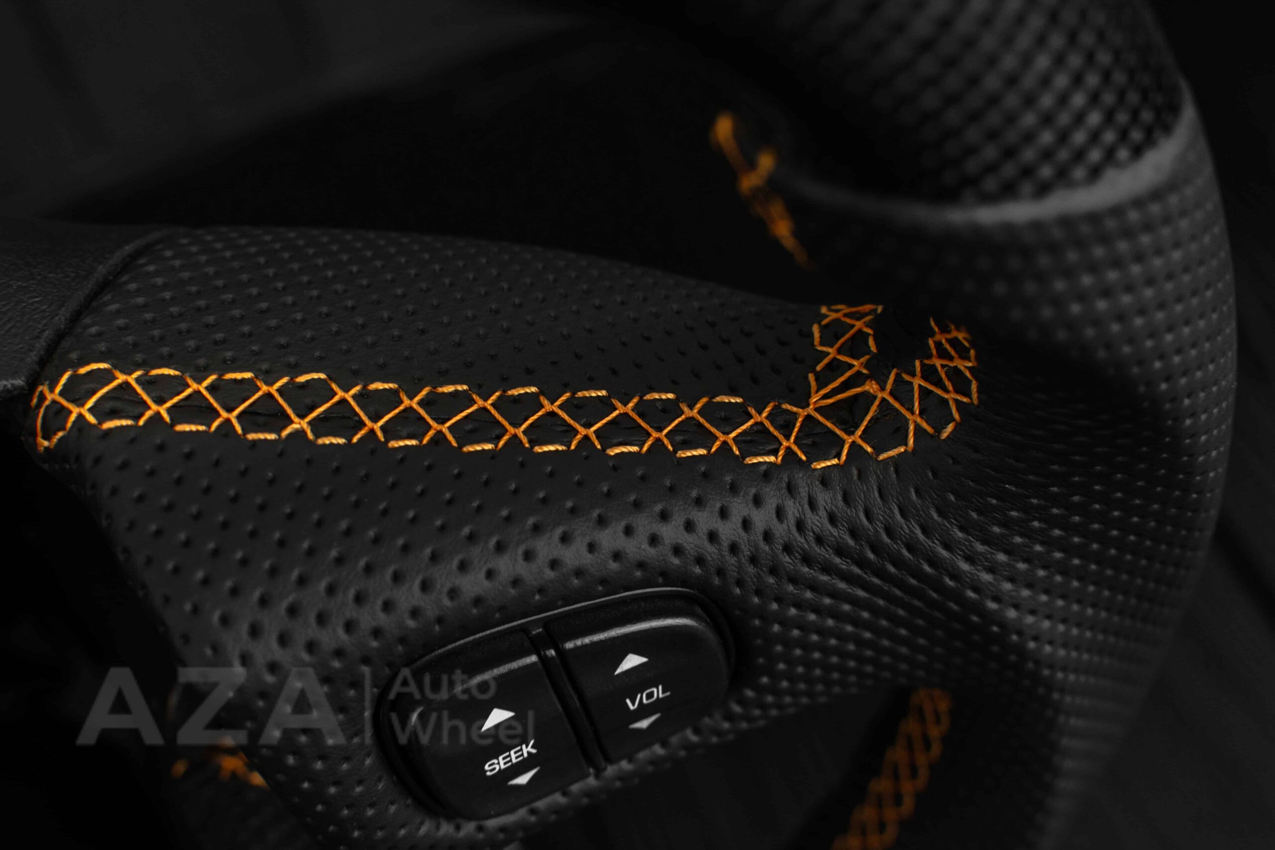 Steering wheel GM, Silverado, Sierra, Yukon, H2, Trailblazer 2003+ Carbon fiber/Napa/ Orange Accents - Image 25