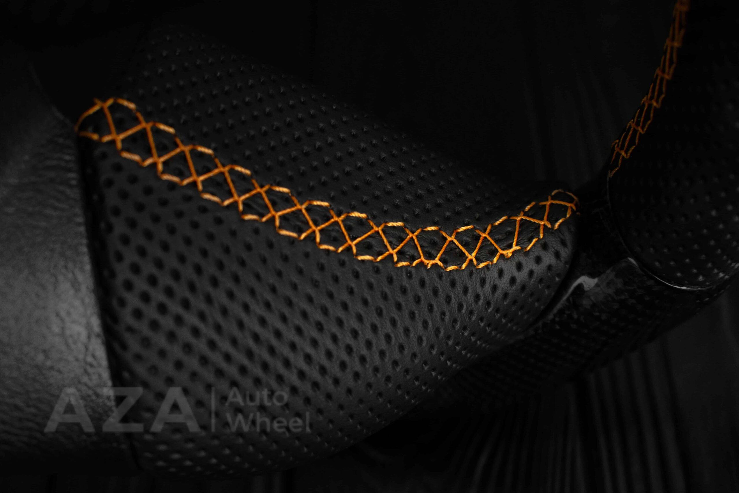 Steering wheel GM, Silverado, Sierra, Yukon, H2, Trailblazer 2003+ Carbon fiber/Napa/ Orange Accents - Image 26