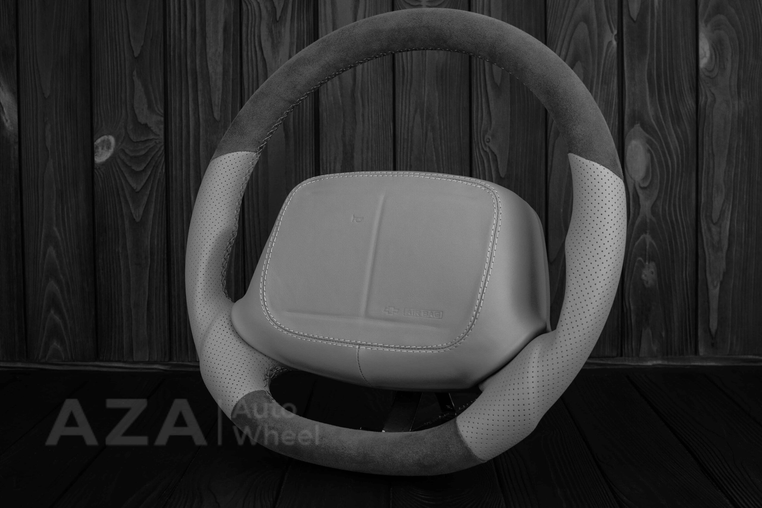Steering wheel Chevrolet IMPALA SS/CAPRICE SS 1994-1996 Custom Alcantara/GRAY LEATHER/Cover - Image 6