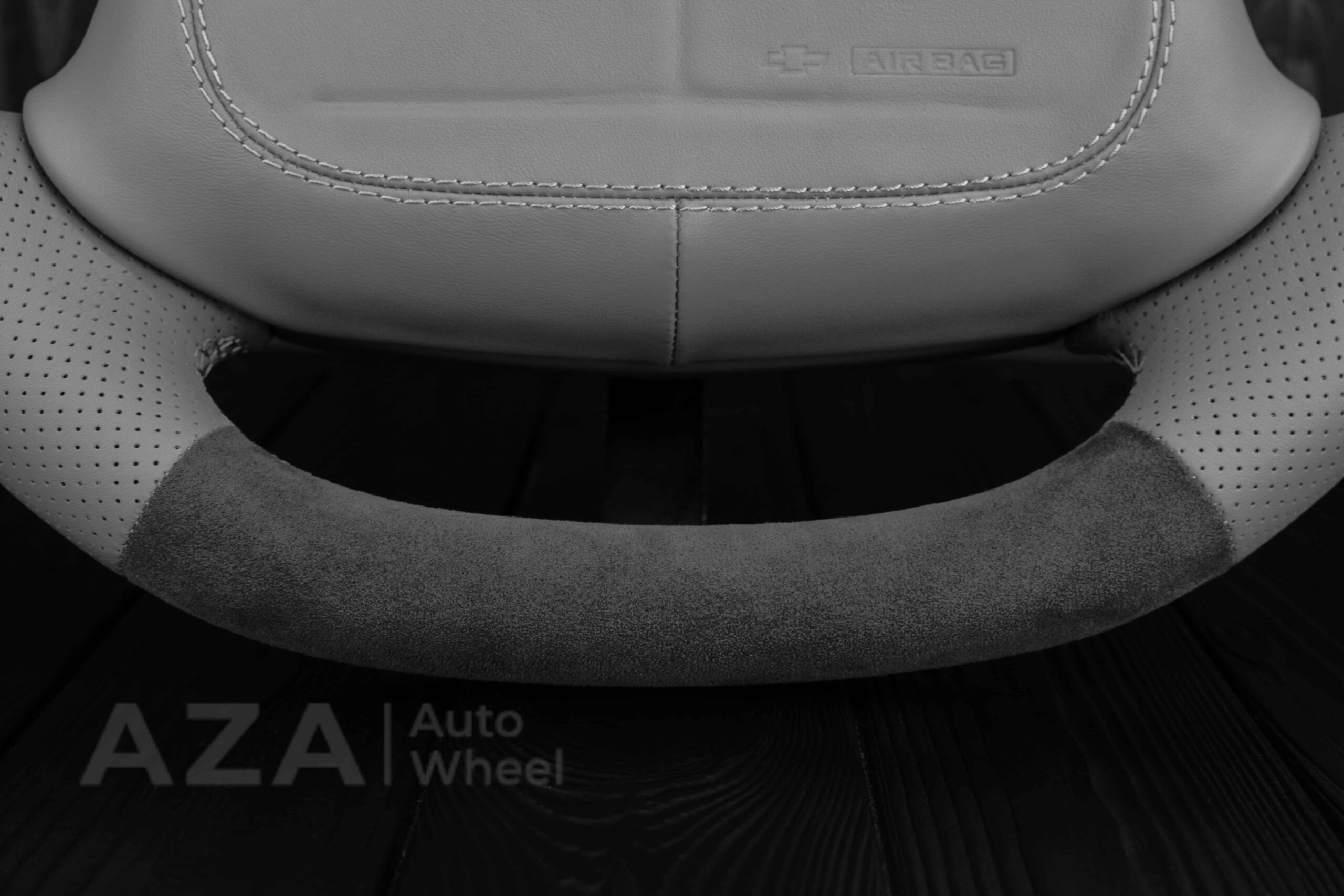 Steering wheel Chevrolet IMPALA SS/CAPRICE SS 1994-1996 Custom Alcantara/GRAY LEATHER/Cover - Image 13