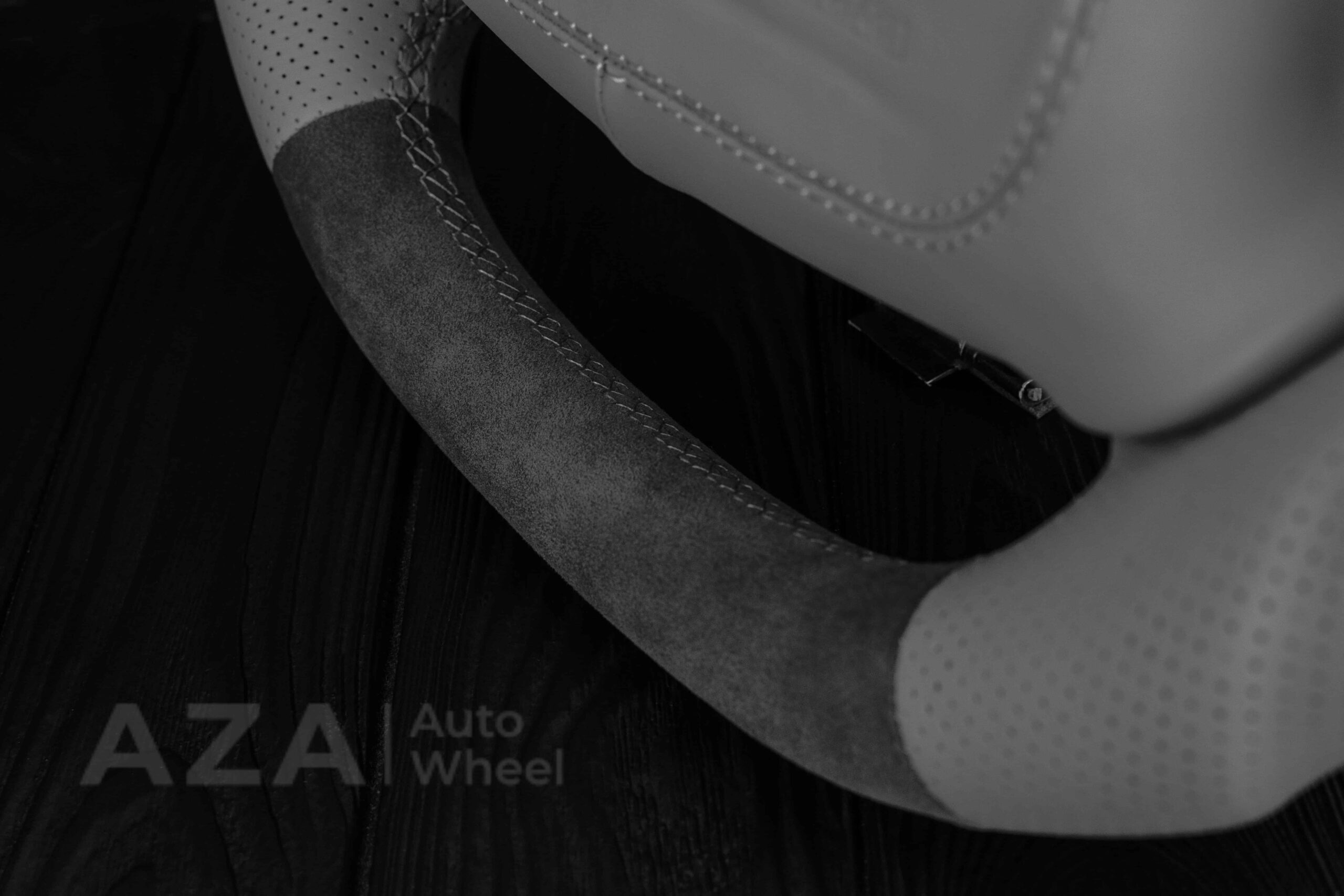 Steering wheel Chevrolet IMPALA SS/CAPRICE SS 1994-1996 Custom Alcantara/GRAY LEATHER/Cover - Image 15