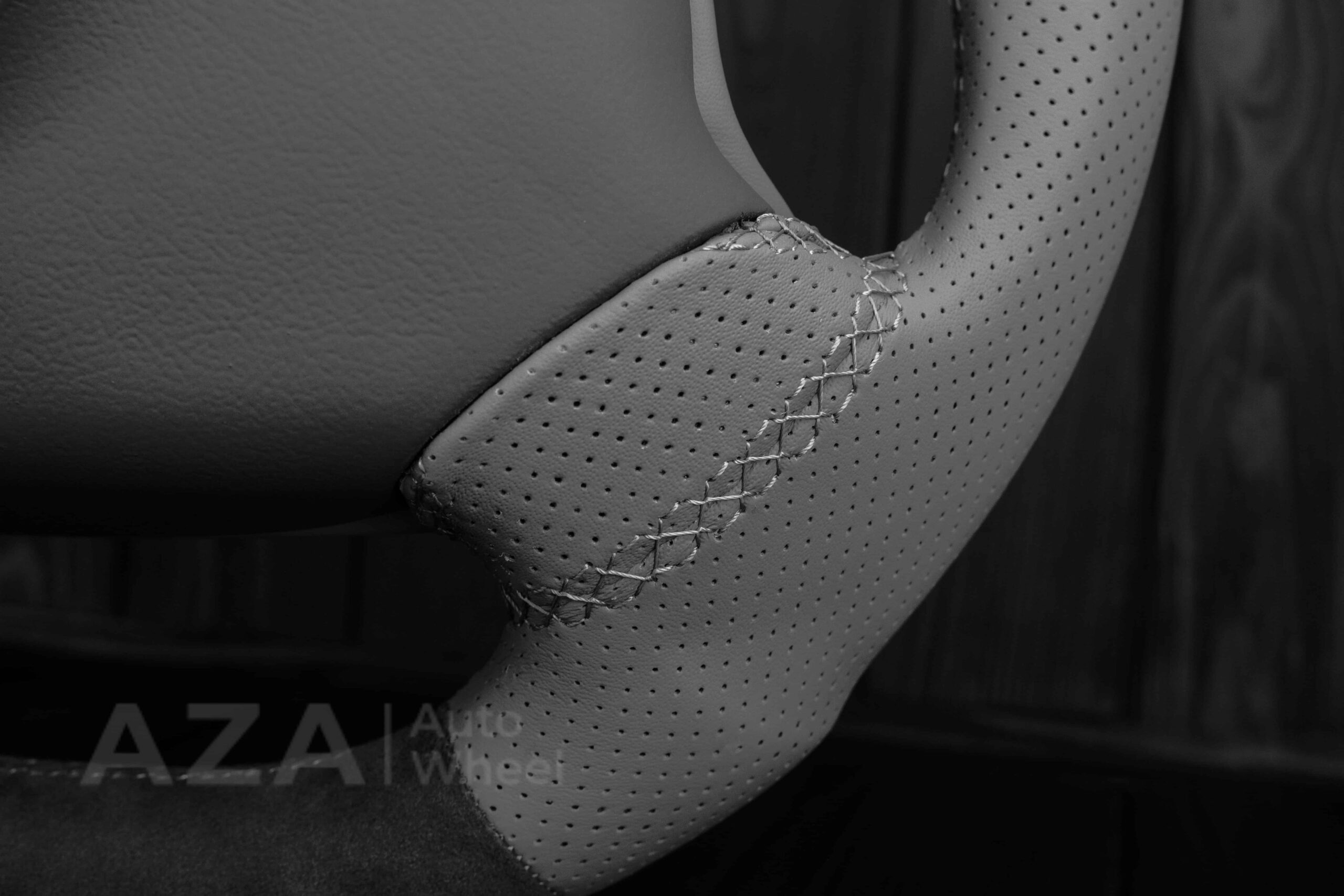 Steering wheel Chevrolet IMPALA SS/CAPRICE SS 1994-1996 Custom Alcantara/GRAY LEATHER/Cover - Image 25