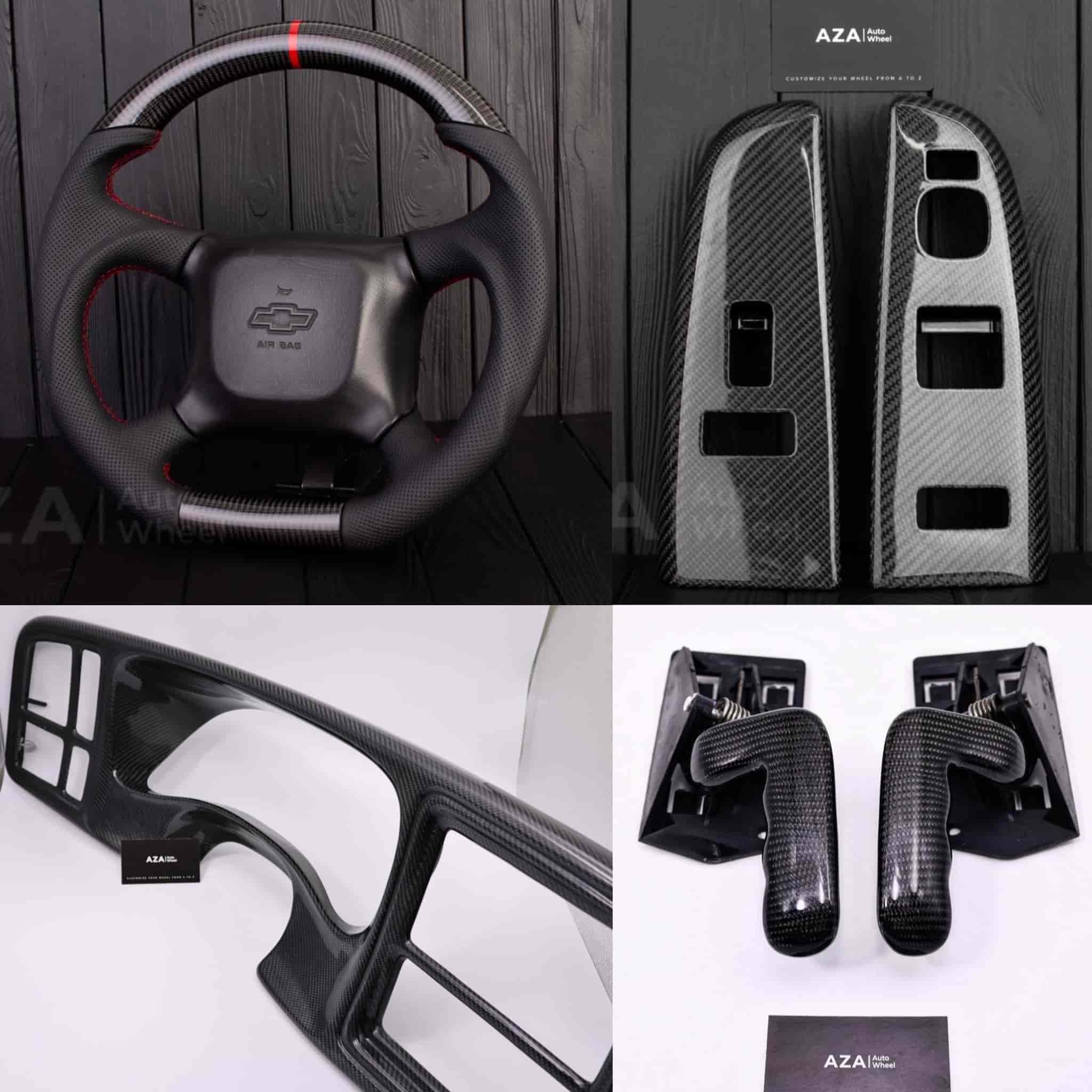 1998-2002 Silverado Sierra Carbon fiber interior Combo Kit #1