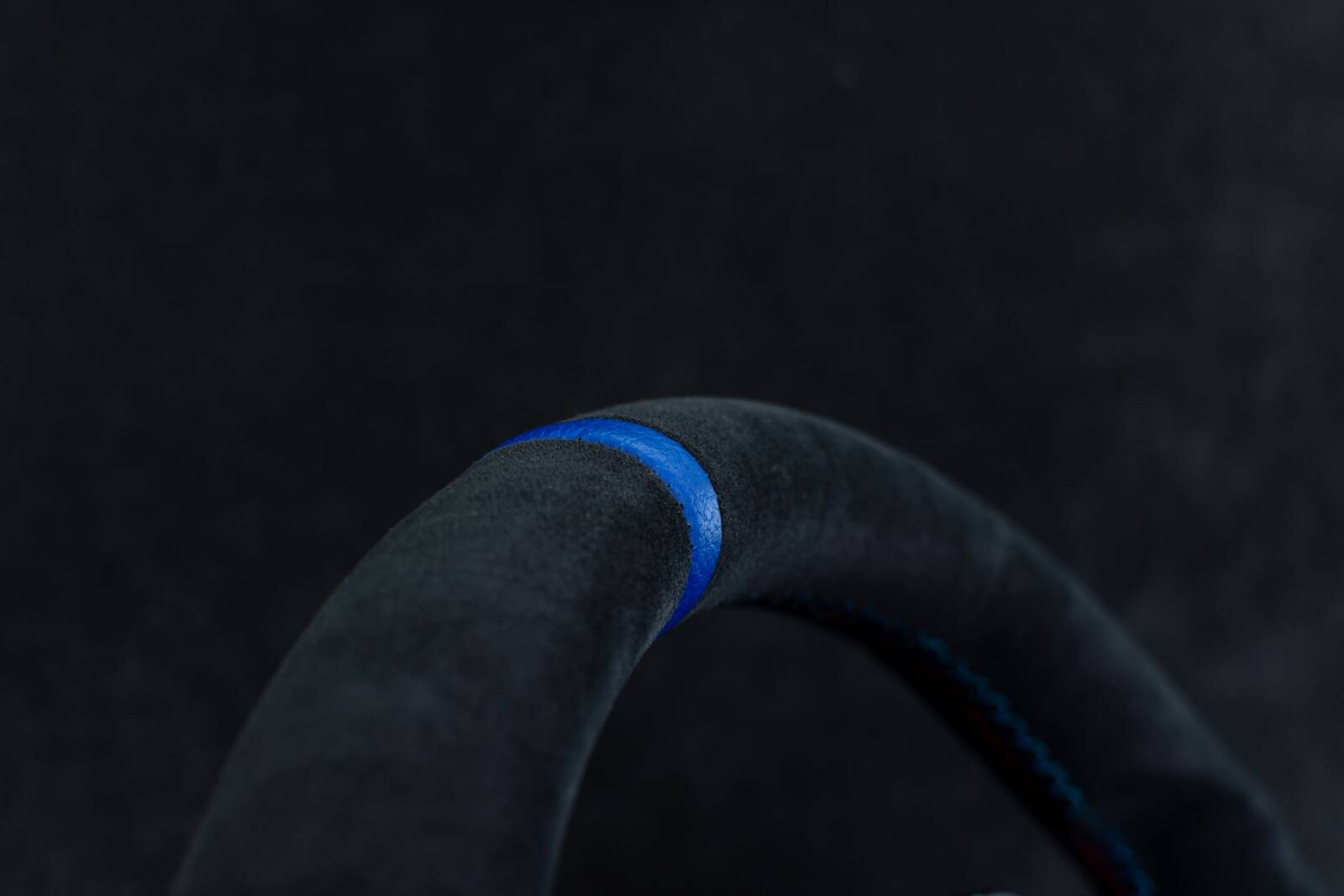 Steering wheel BMW E6X Paddle SMG Sport Carbon fiber/Alcantara/Blue stripe - Image 6
