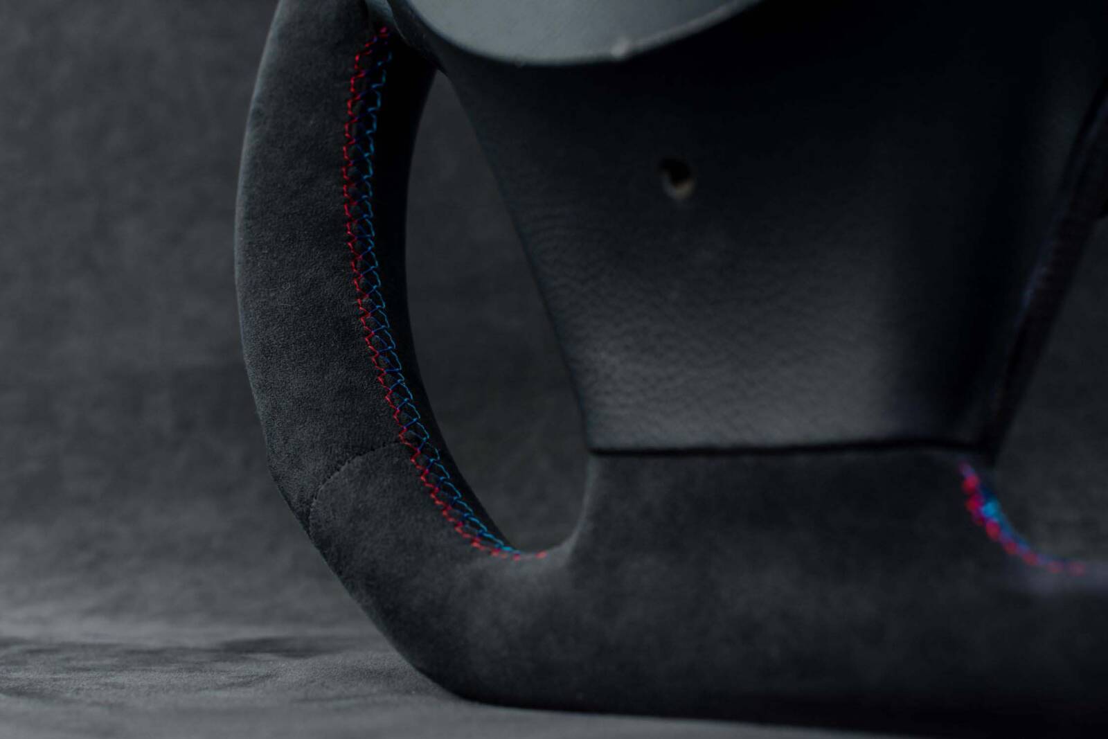 Steering wheel BMW E6X Paddle SMG Sport Carbon fiber/Alcantara/Blue stripe - Image 4