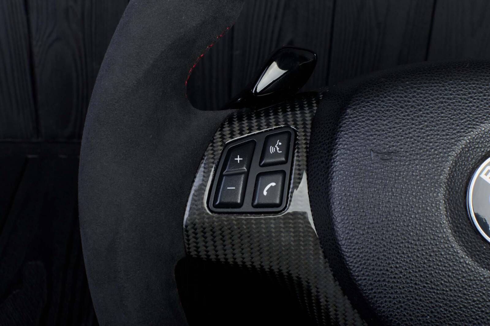Steering wheel BMW е9х/е8х Paddle Carbon fiber/Alcantara/Red stripe - Image 4