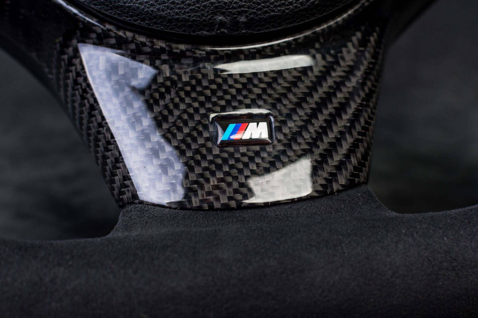 Steering wheel BMW E6X Paddle SMG Sport Carbon fiber/Alcantara/Perforated leather/Red stripe - Image 10