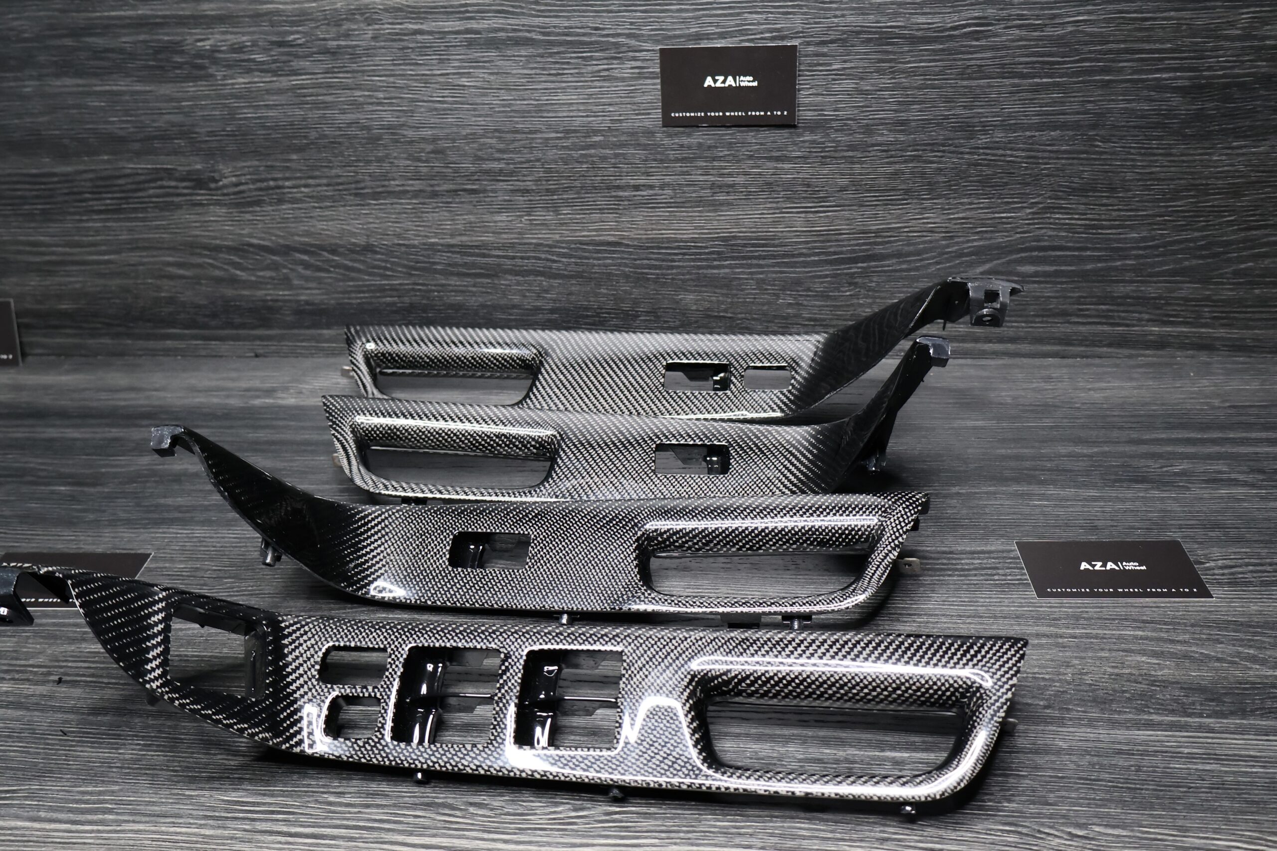 Real Carbon Fiber Window Switch Trims For Mitsubishi Lancer EVO X MR 08-15 - Image 3