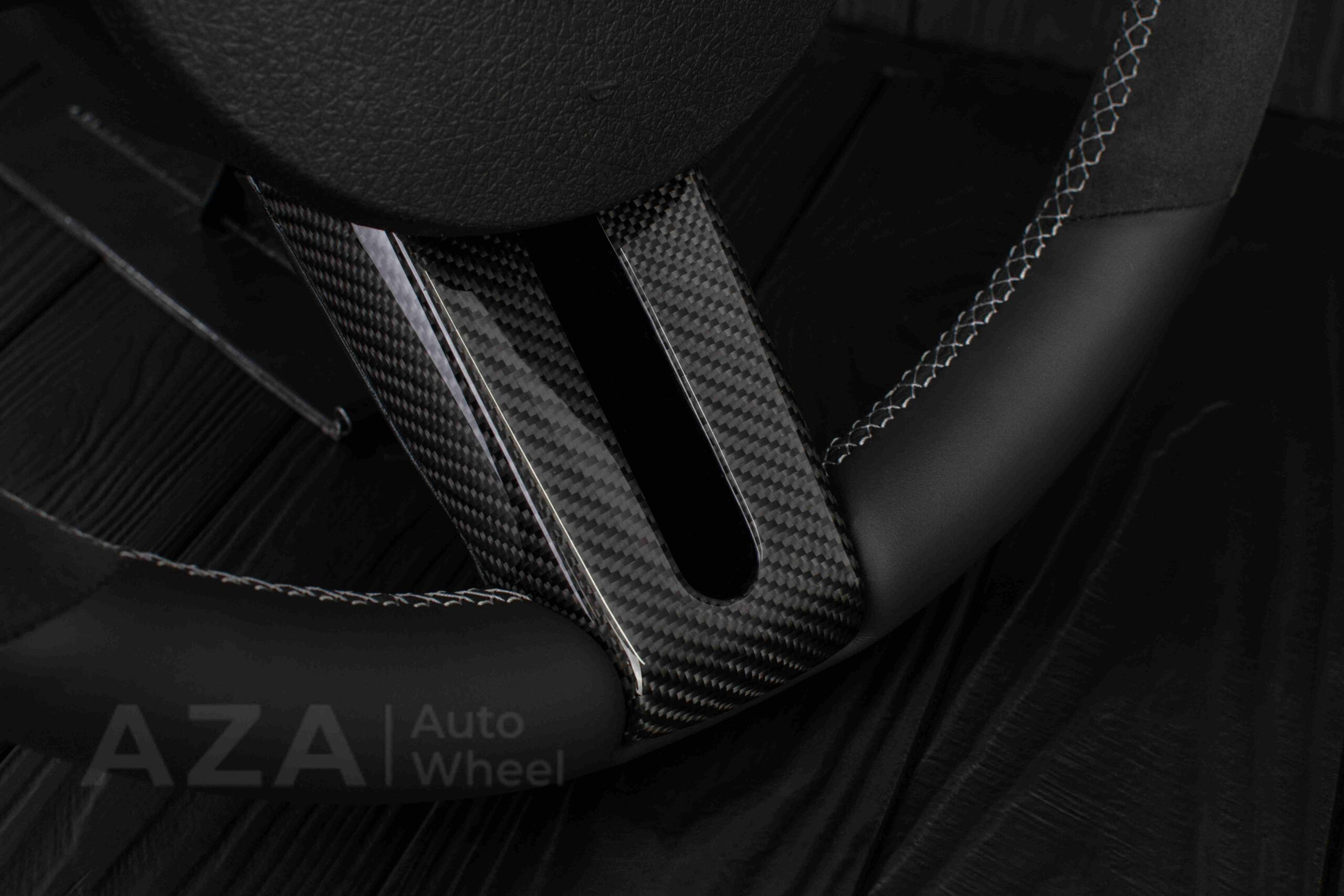 Steering Wheel Ford Mustang/GT/Shelby GT500 Carbon fiber/Napa/Alcantara/Grey stripe - Image 8