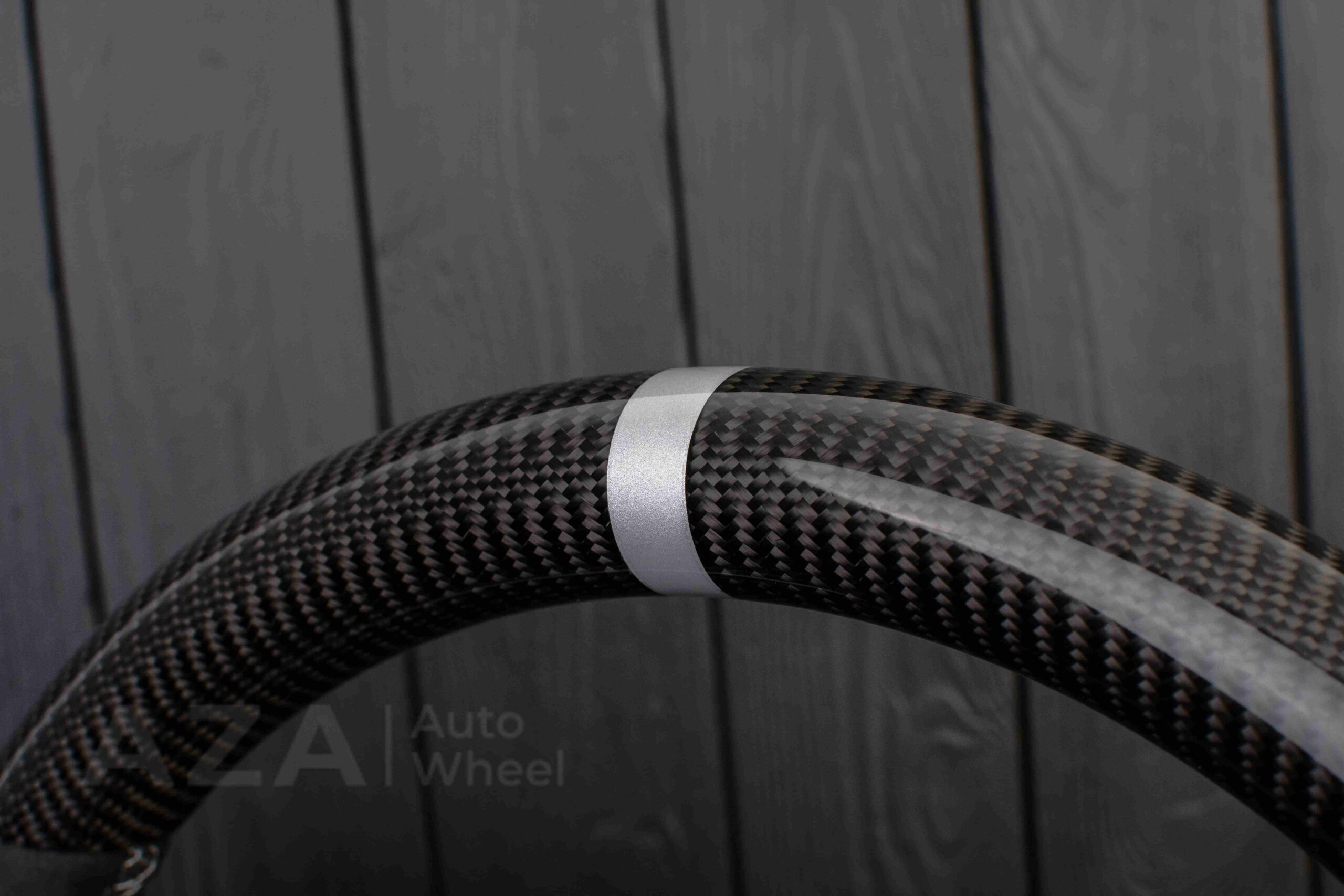 Steering Wheel Ford Mustang/GT/Shelby GT500 Carbon fiber/Napa/Alcantara/Grey stripe - Image 9