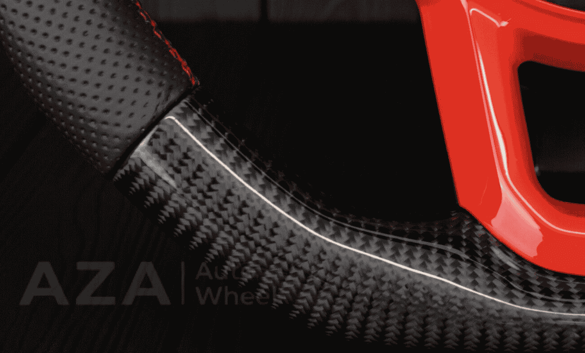 Steering wheel Jeep JL Wrangler 2018-2021 Napa/Perforated leather/Red stripe Carbon Fiber - Image 6