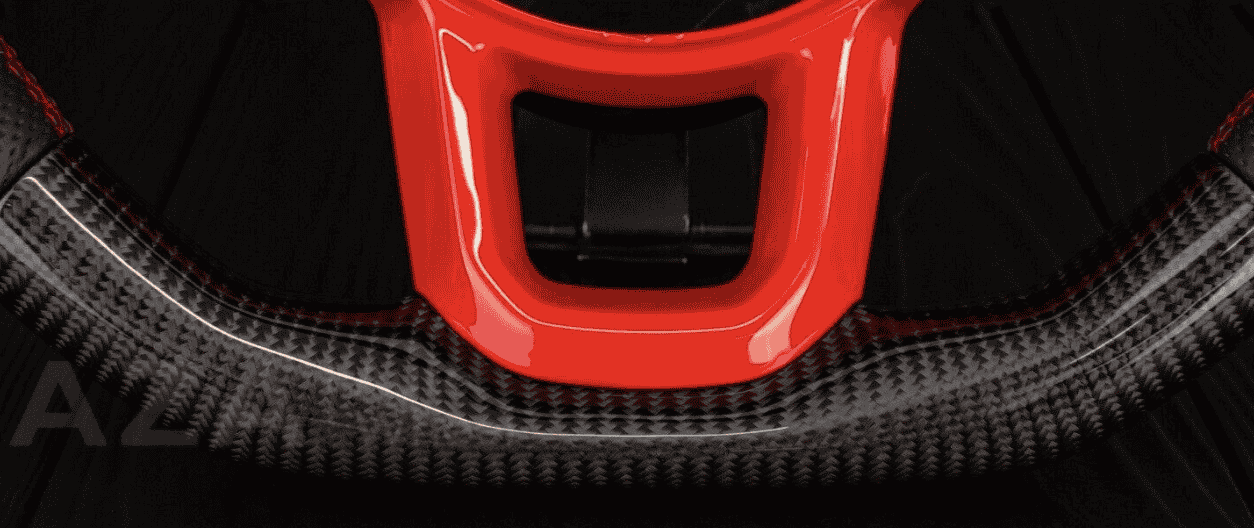 Steering wheel Jeep JL Wrangler 2018-2021 Napa/Perforated leather/Red stripe Carbon Fiber - Image 8