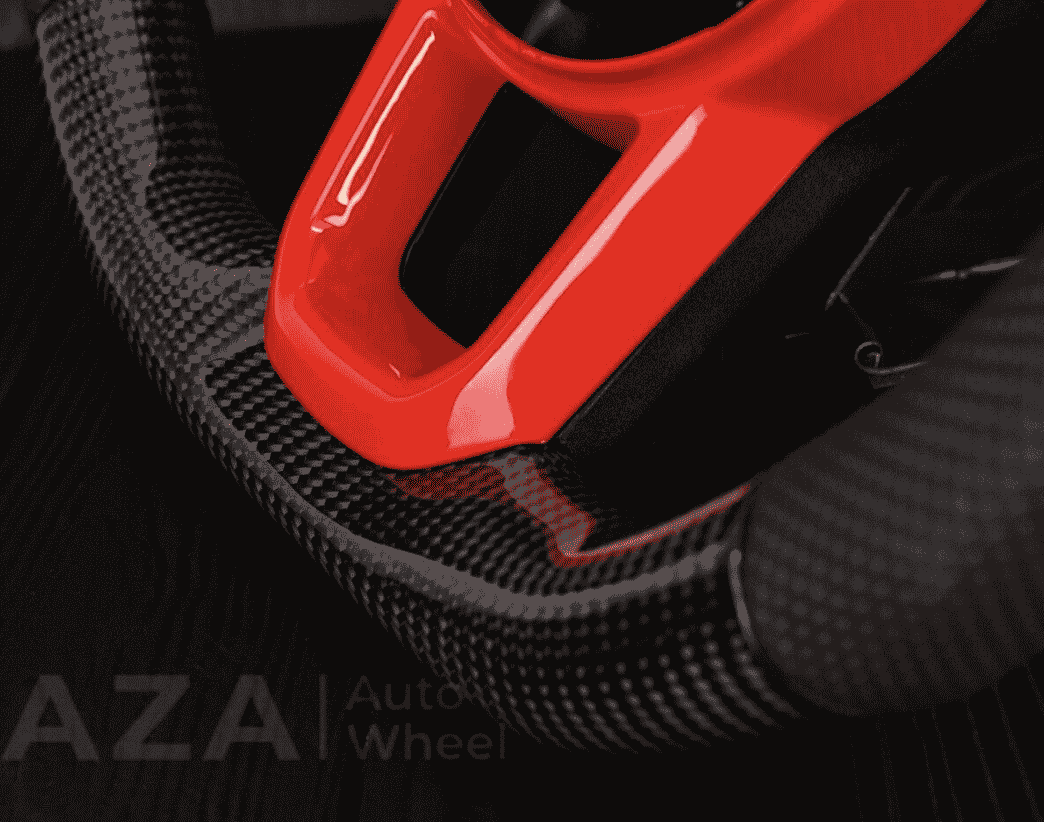 Steering wheel Jeep JL Wrangler 2018-2021 Napa/Perforated leather/Red stripe Carbon Fiber - Image 9