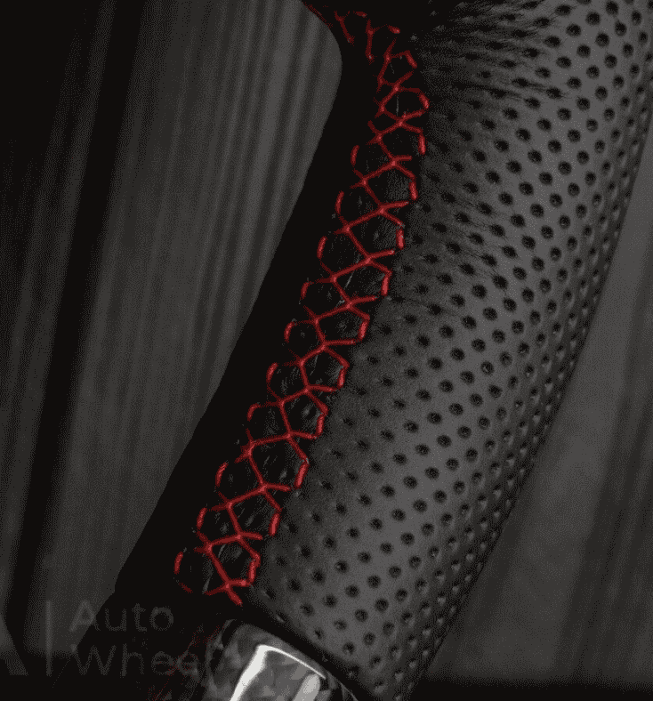 Steering wheel Jeep JL Wrangler 2018-2021 Napa/Perforated leather/Red stripe Carbon Fiber - Image 13