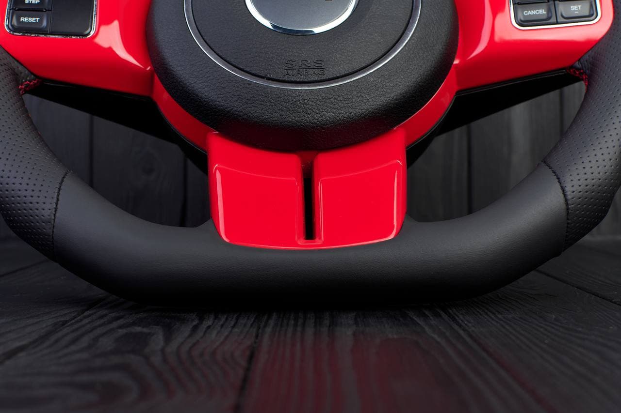 Steering wheel JEEP Wrangler JK Rubicon Sahara Patriot Compass 2011-2017 Napa/Perforated leather/Red stripe - Image 7