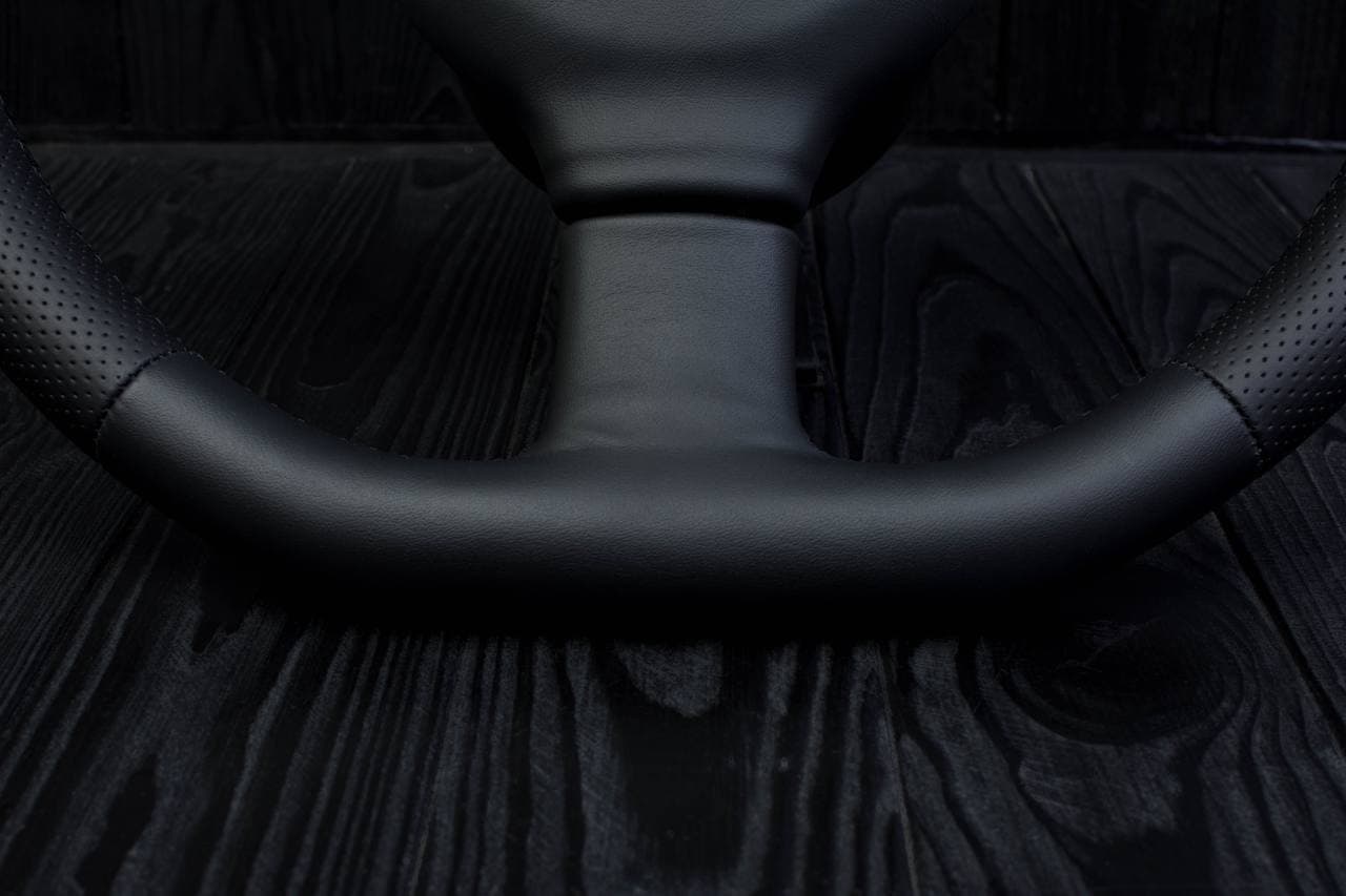 Steering wheel BMW E36 3 series 1995+ M-tech 2 flat bottom Napa/Perforated leather/Black stripe - Image 9