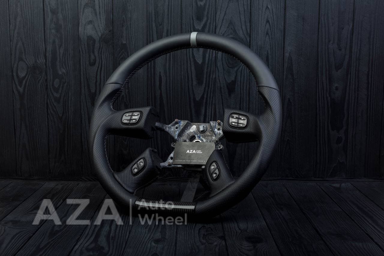 Steering wheel Silverado GMC, Hummer H2/2001-2007 Napa/Perforated leather/Grey stripe - Image 2