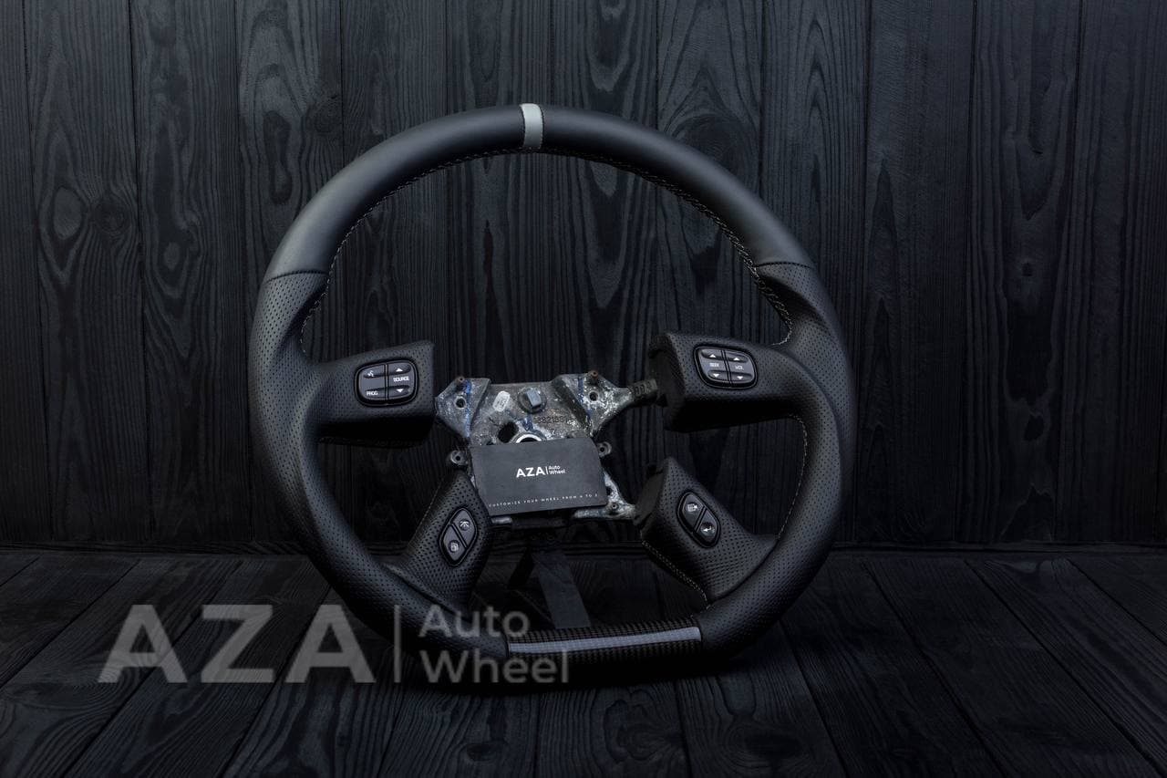 Steering wheel Silverado GMC, Hummer H2/2001-2007 Napa/Perforated leather/Grey stripe - Image 4