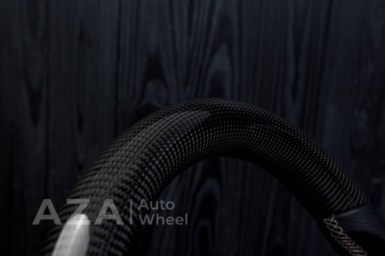 Steering wheel GM, Silverado, Sierra, Yukon, H2, Trailblazer (2003+) Carbon fiber/Perforated leather - Image 16