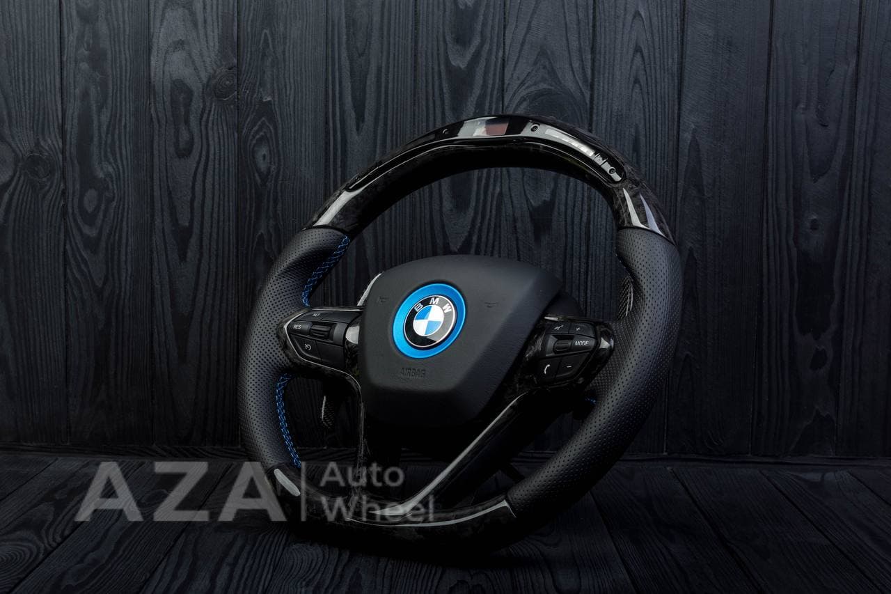 Steering wheel BMW i8 Carbon Fiber/Perforated leather/Red stripe RETURN YOUR CORE AFTERWARDS TO RECEIVE $700 BACK - Image 4