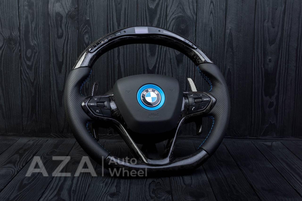 Steering wheel BMW i8 Carbon Fiber/Perforated leather/Red stripe RETURN YOUR CORE AFTERWARDS TO RECEIVE $700 BACK - Image 5