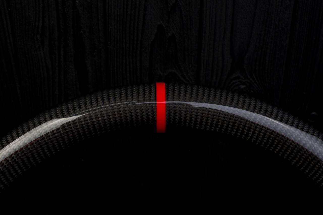 Steering wheel BMW X5/X6 Carbon fiber/Perforated leather/Red stripe - Image 7