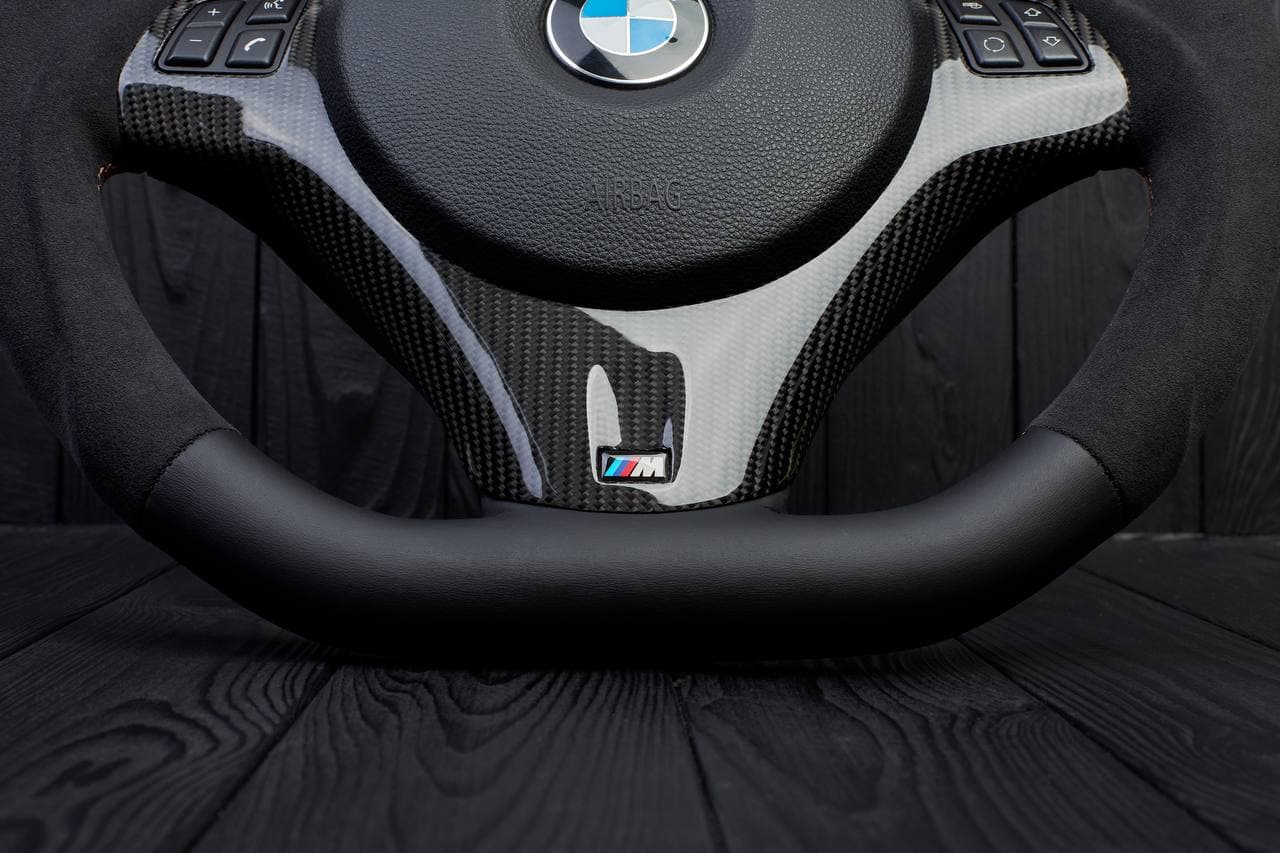 Steering wheel BMW Е9Х/Е8Х Carbon fiber/Napa/Alcantara/Orange stripe - Image 11