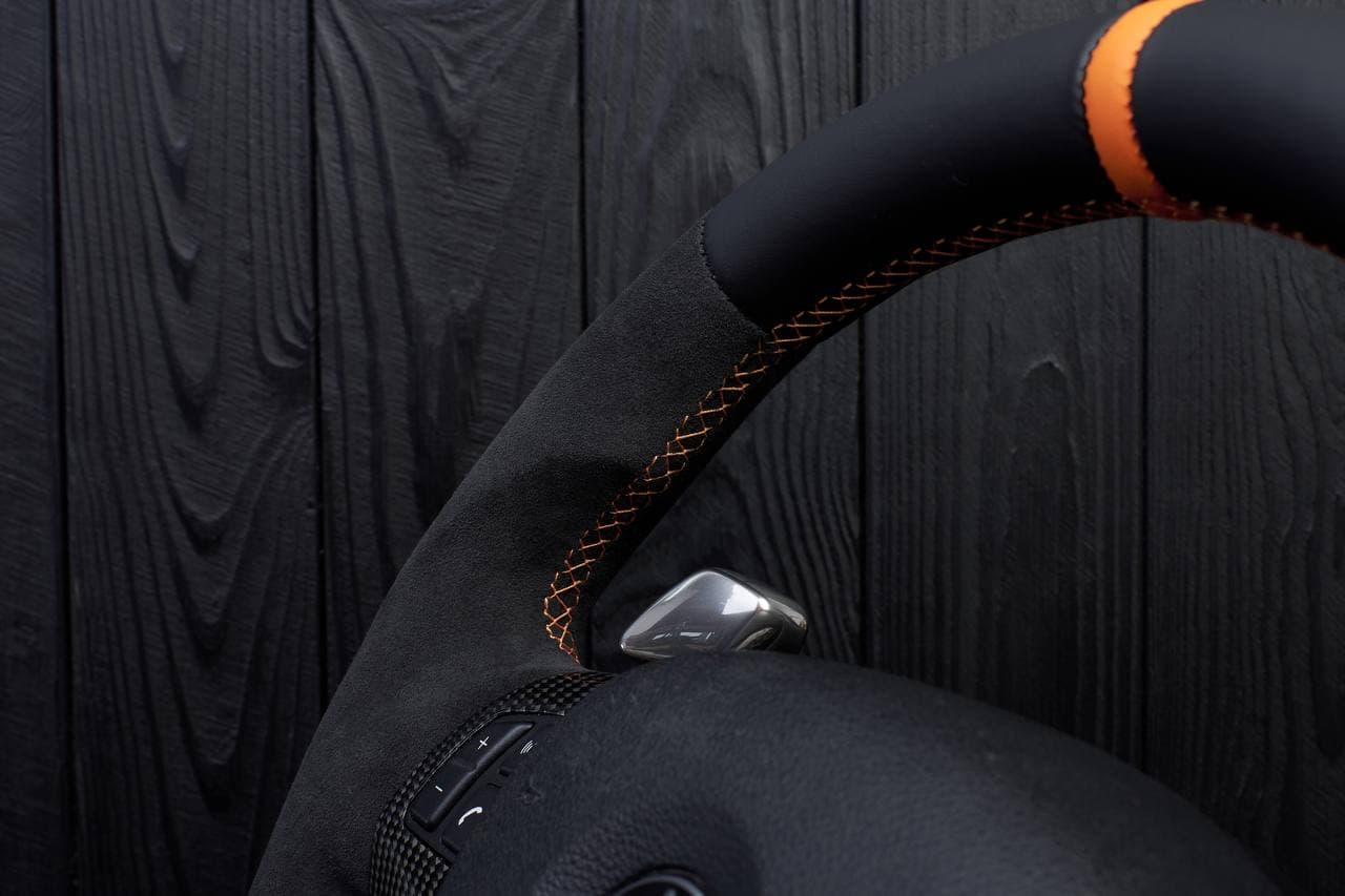 Steering wheel BMW Е9Х/Е8Х Carbon fiber/Napa/Alcantara/Orange stripe - Image 9