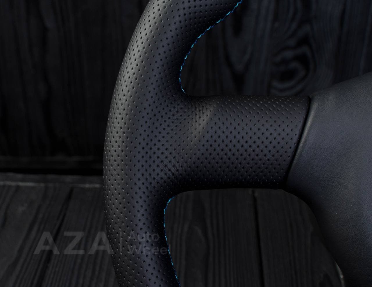 Steering wheel BMW e36 3 series 1995+ M-Tech 2 Flat bottom Napa/Perforated leather/Red stripe - Image 12