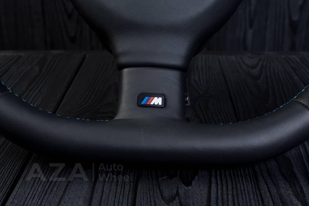 Steering wheel BMW e36 3 series 1995+ M-Tech 2 Flat bottom Napa/Perforated leather/Red stripe - Image 10